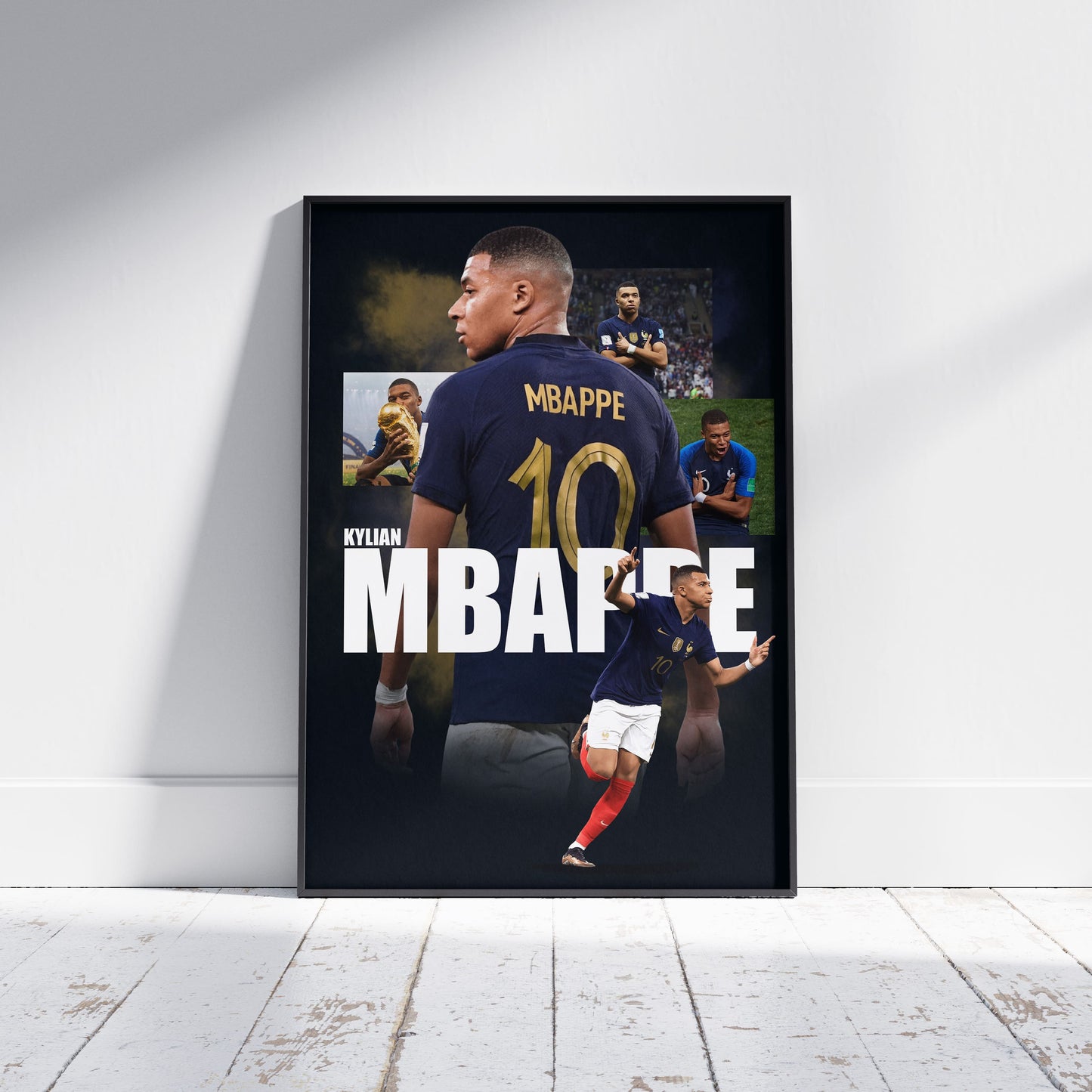 Kylian Mbappe France Football Poster - FootballCorner