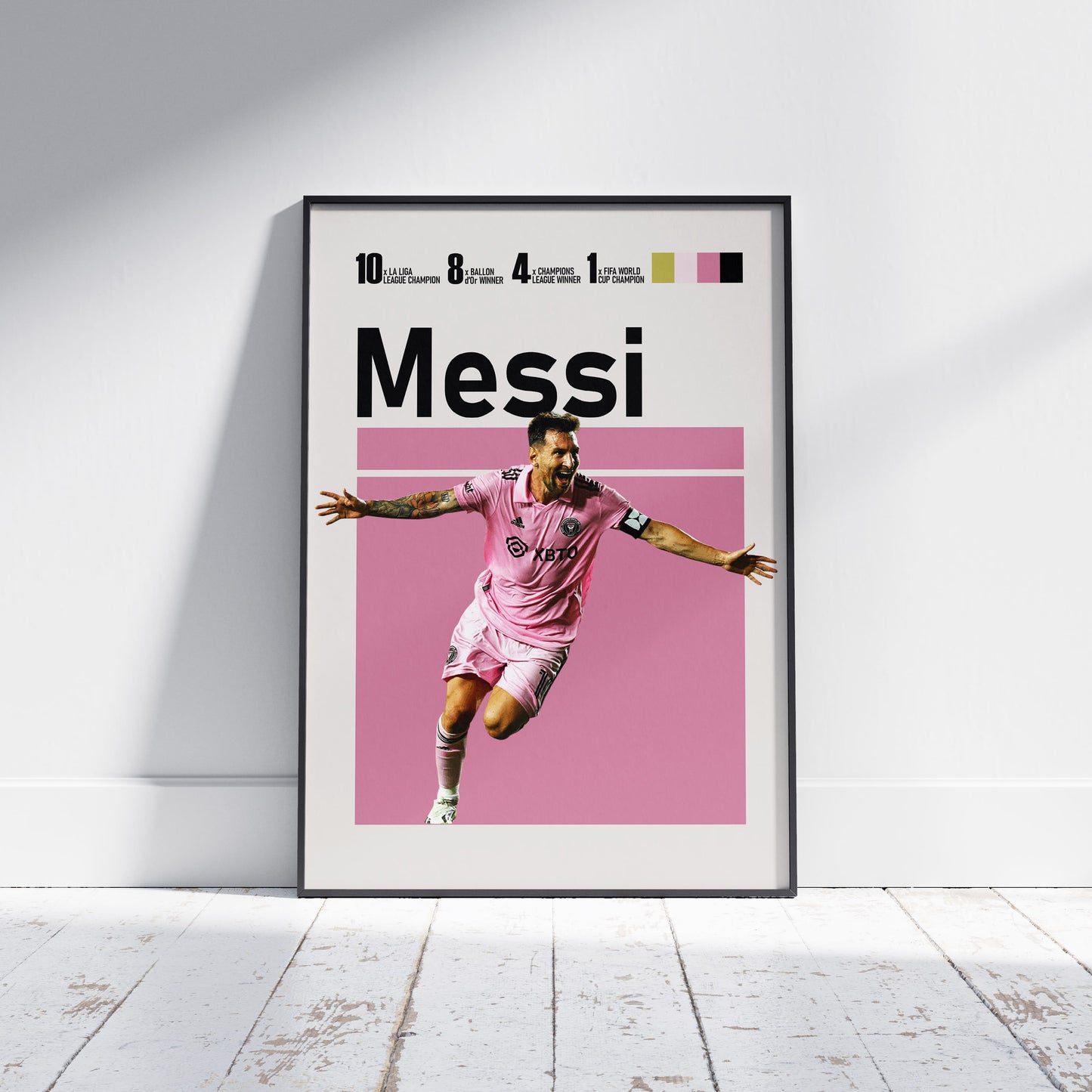 Lionel Messi Inter Miami FC Football Poster - FootballCorner