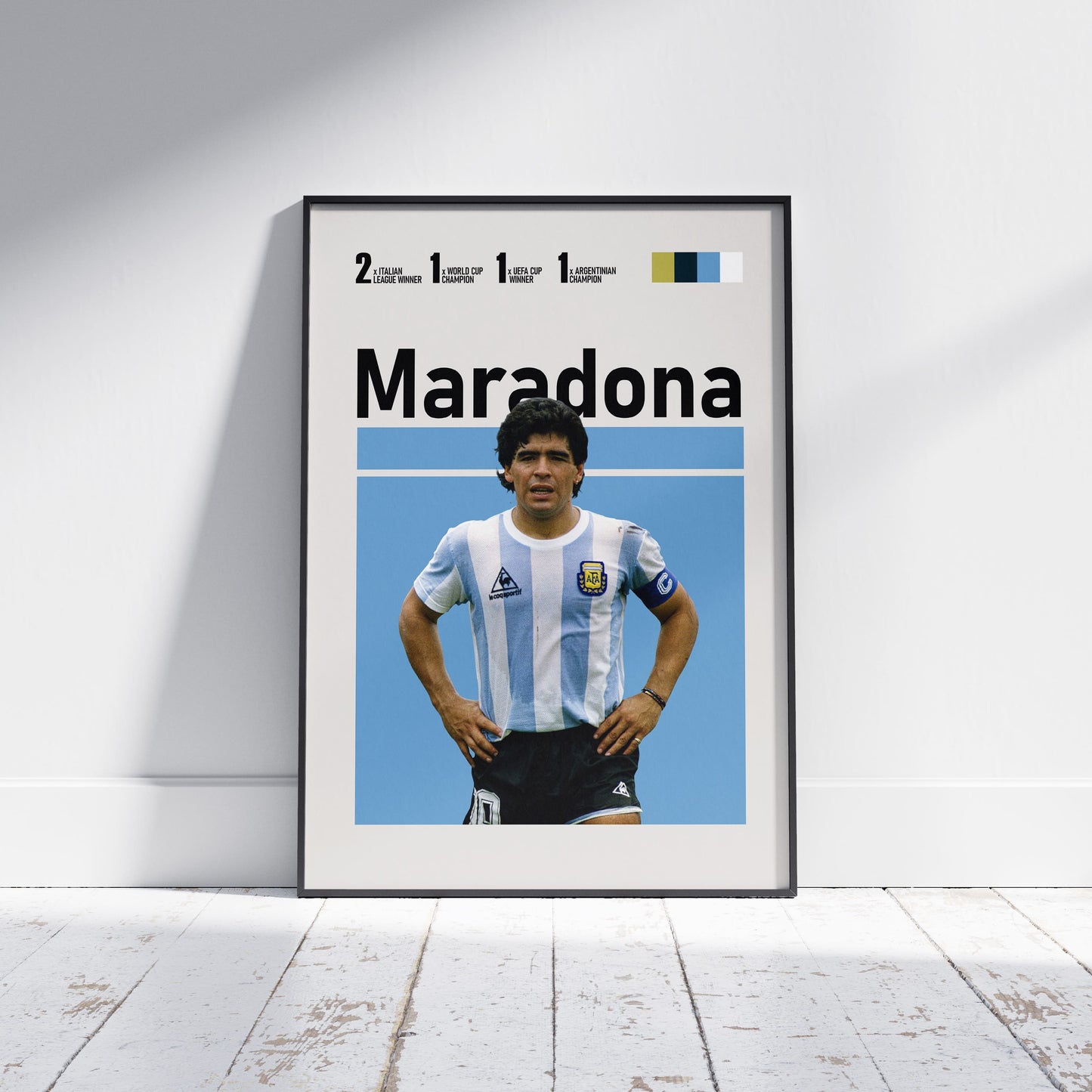 Diego Maradona Argentina Football Poster - FootballCorner