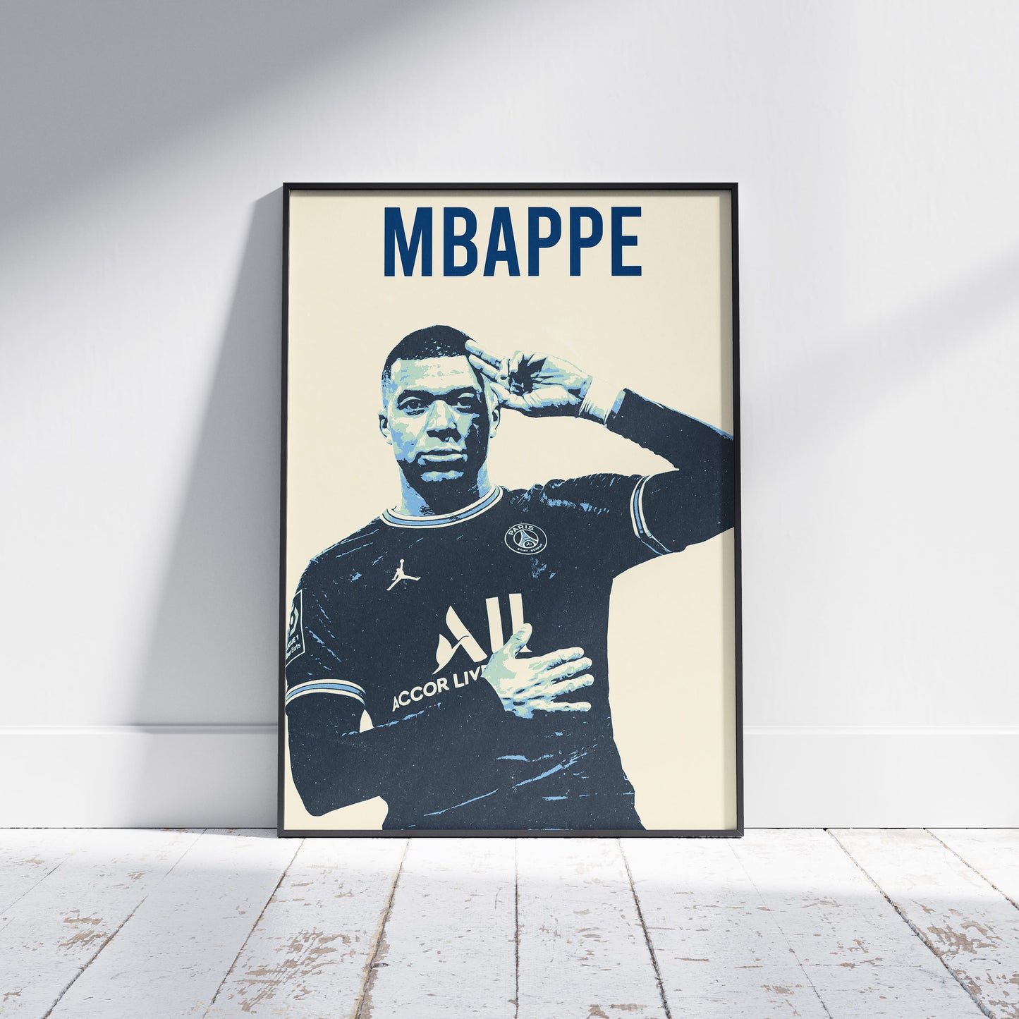 Kylian Mbappe PSG Pop Art Football Poster - FootballCorner