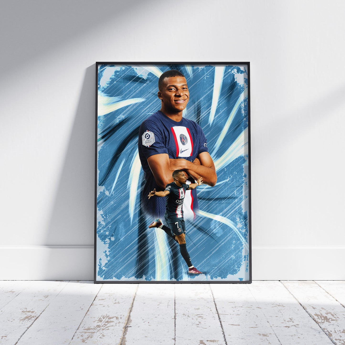 Kylian Mbappe Paris Saint-Germain Football Poster - FootballCorner