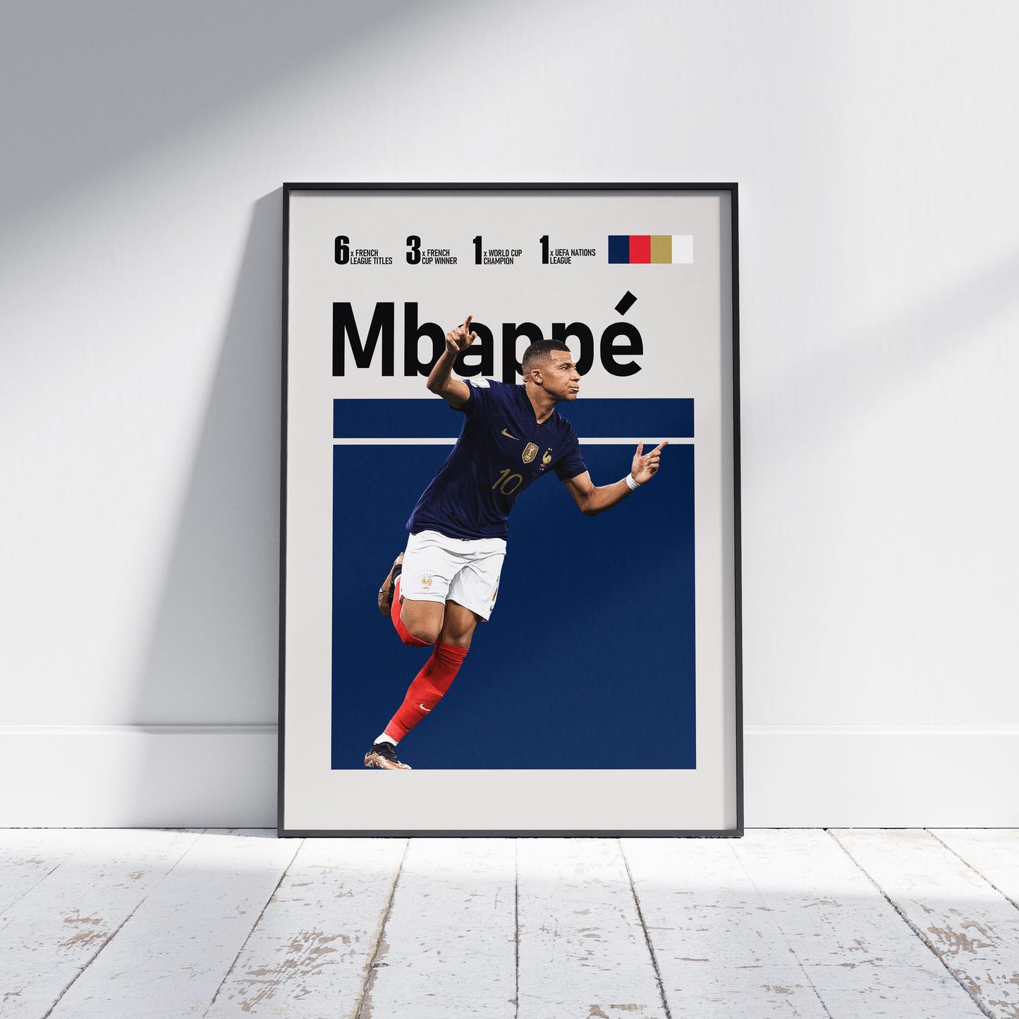 Kylian Mbappe Football Poster - FootballCorner