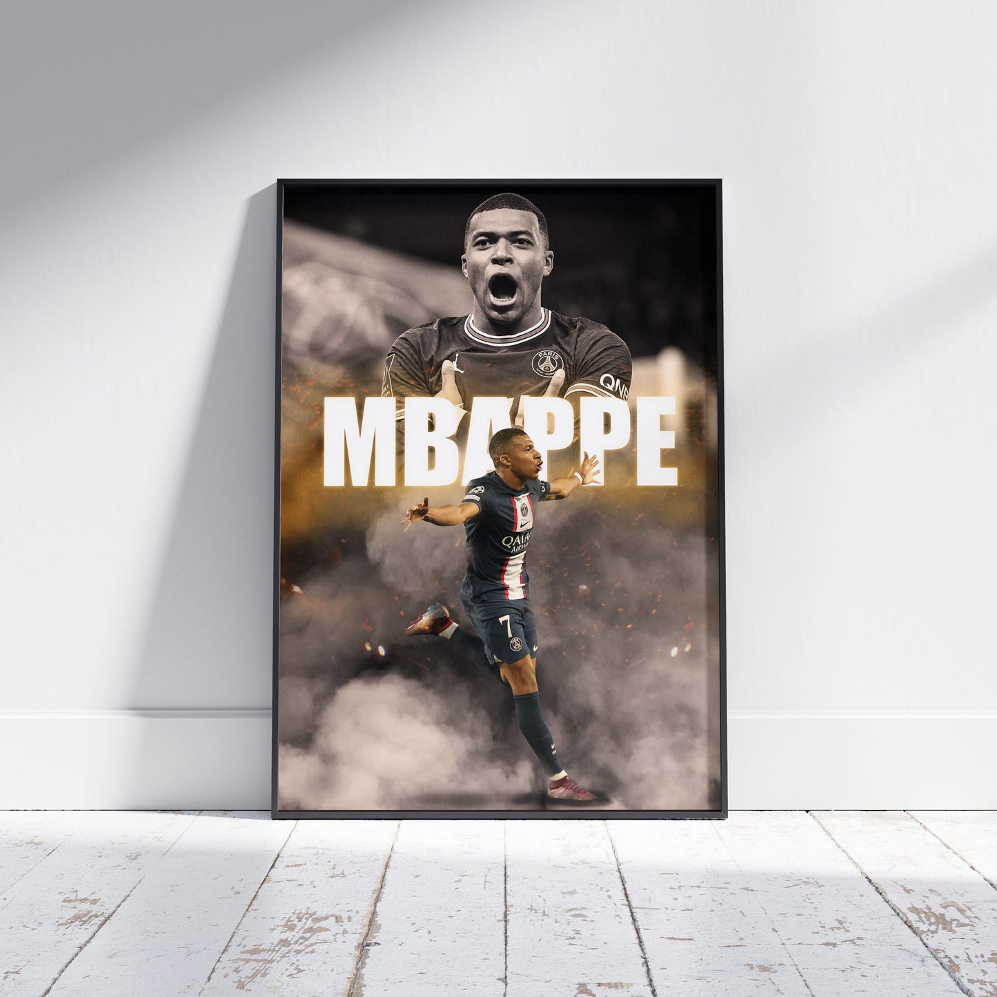 Kylian Mbappe PSG Football Poster - FootballCorner