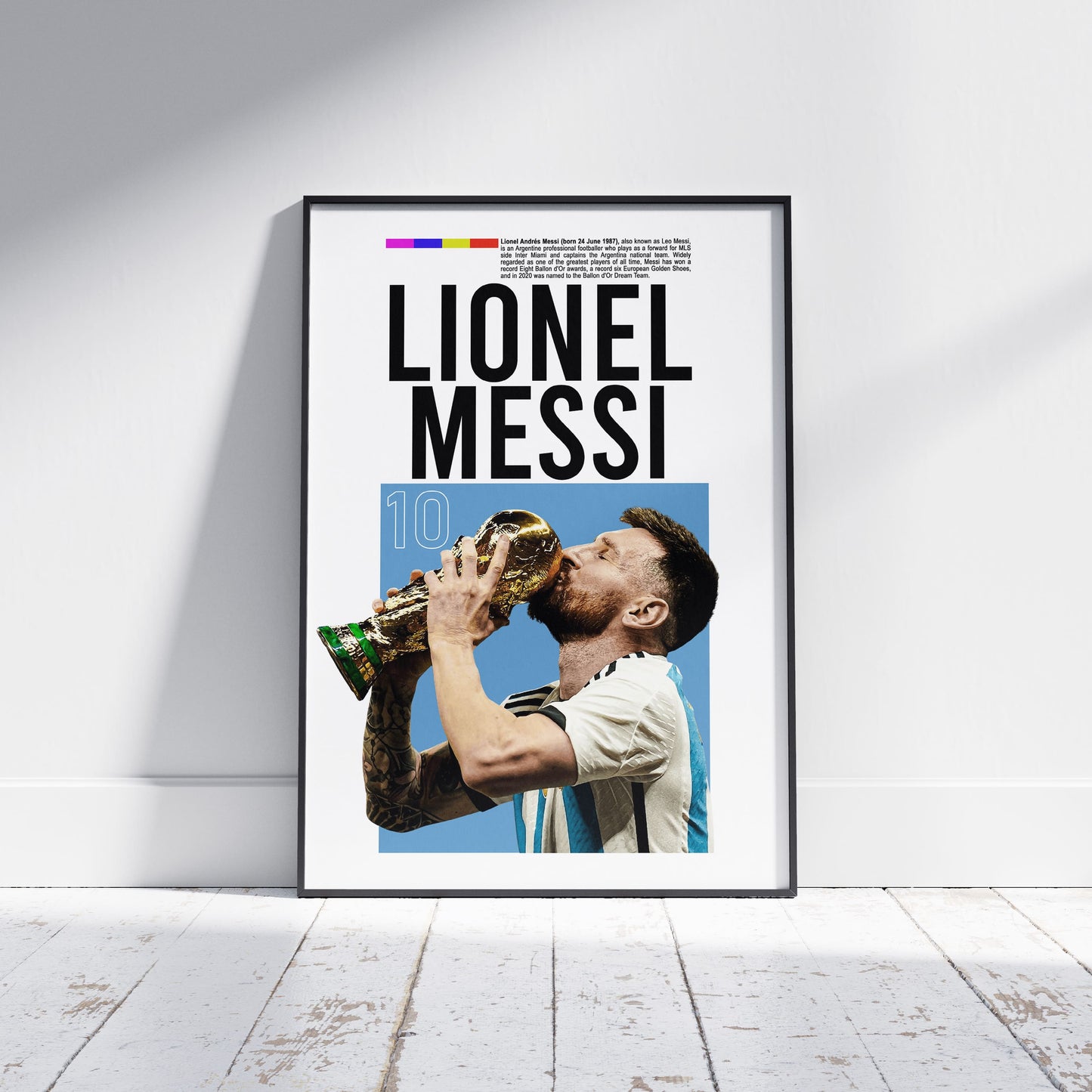 Lionel Messi World Cup Football Poster - FootballCorner