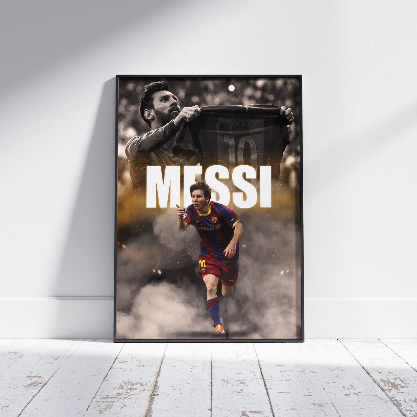 Lionel Messi Barcelona Football Poster - FootballCorner
