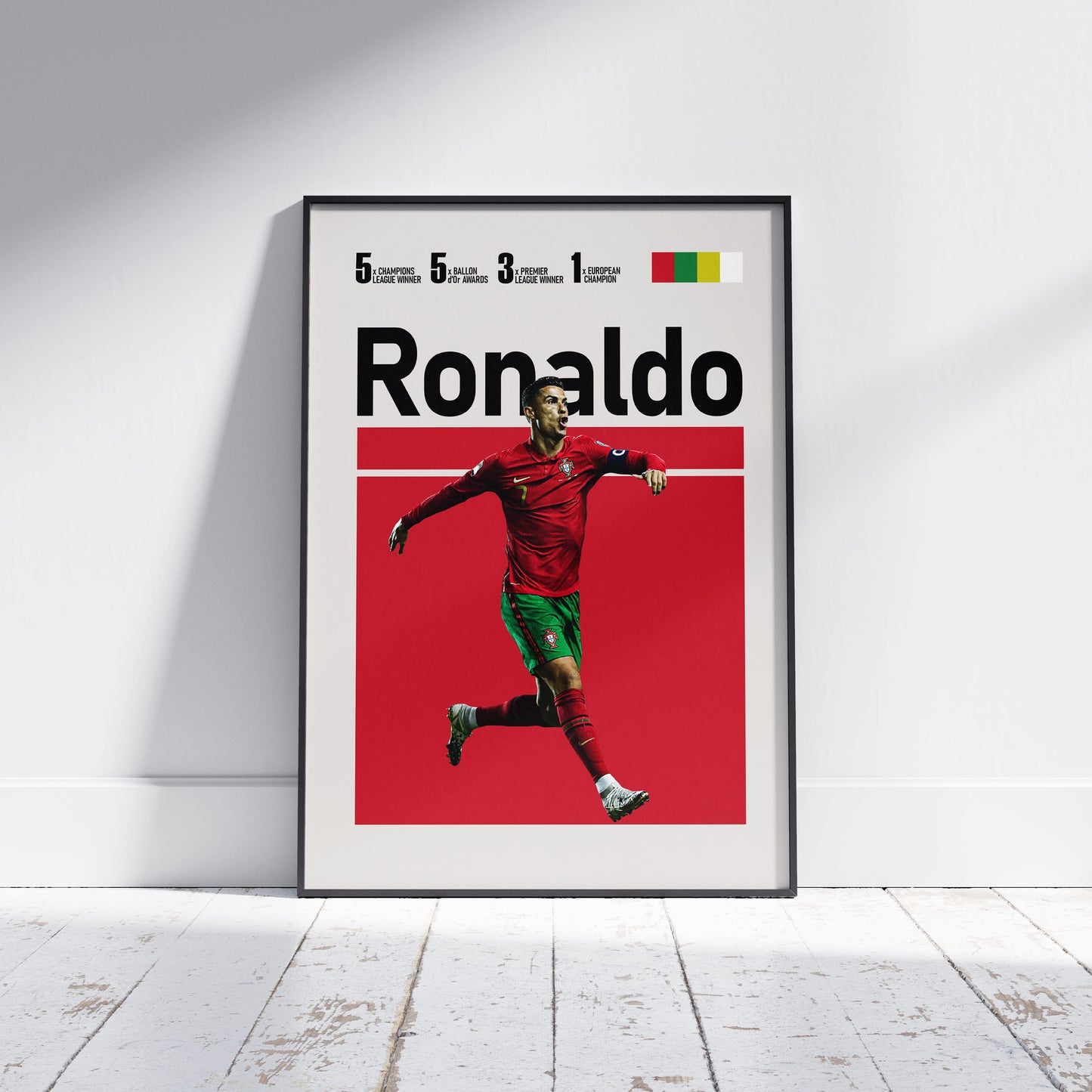 Cristiano Ronaldo Portugal Football Poster - FootballCorner