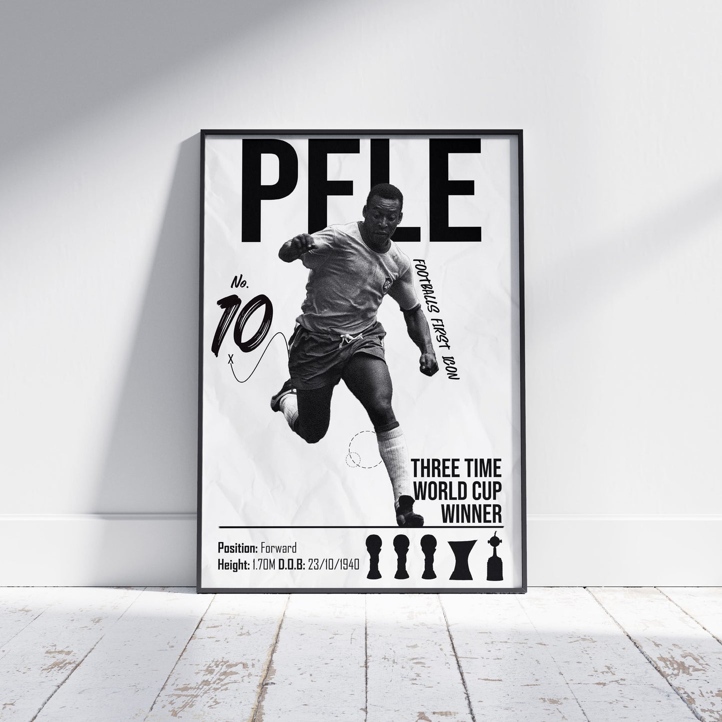 Pele Brazil Football Poster - FootballCorner