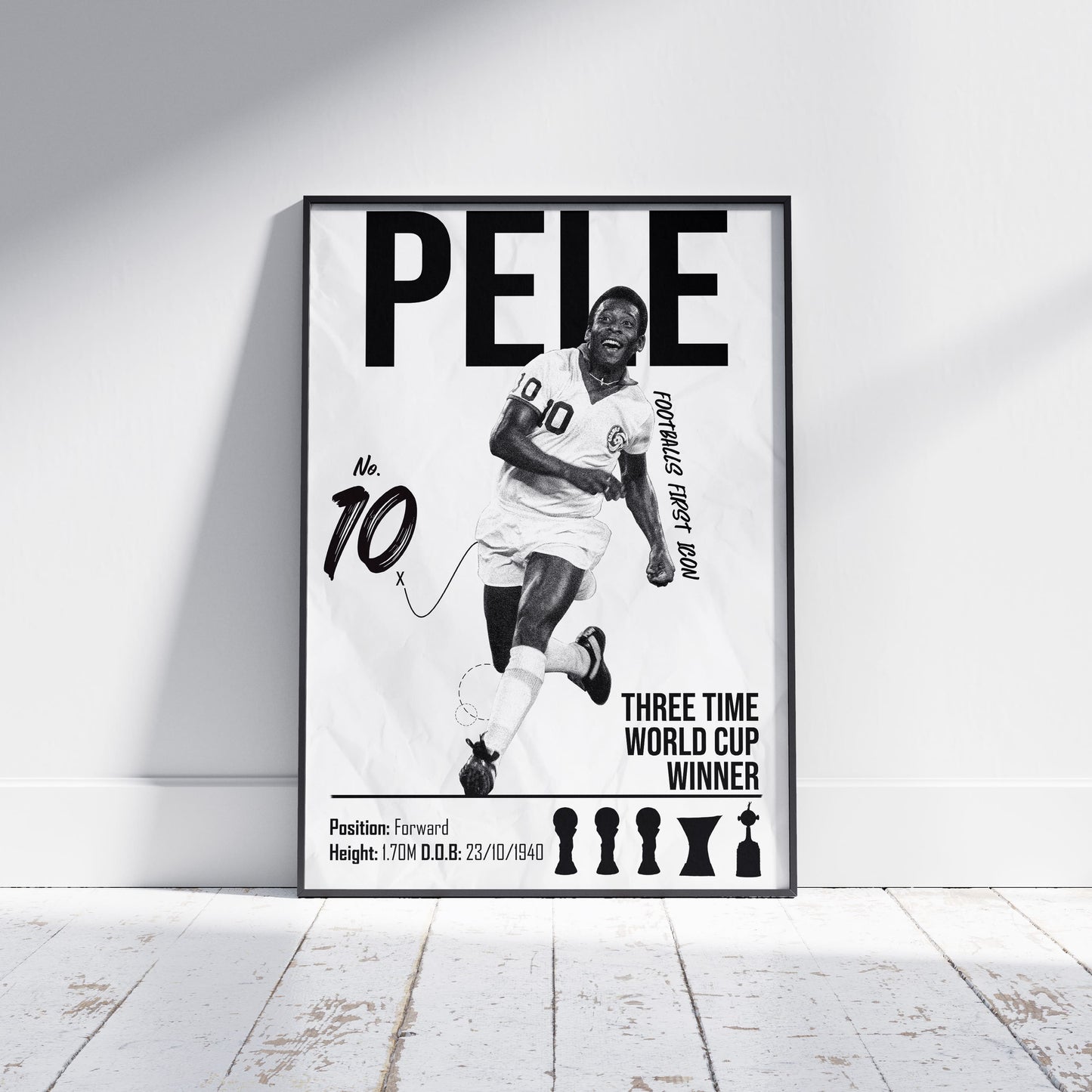 Pele Brazil Football Poster - FootballCorner