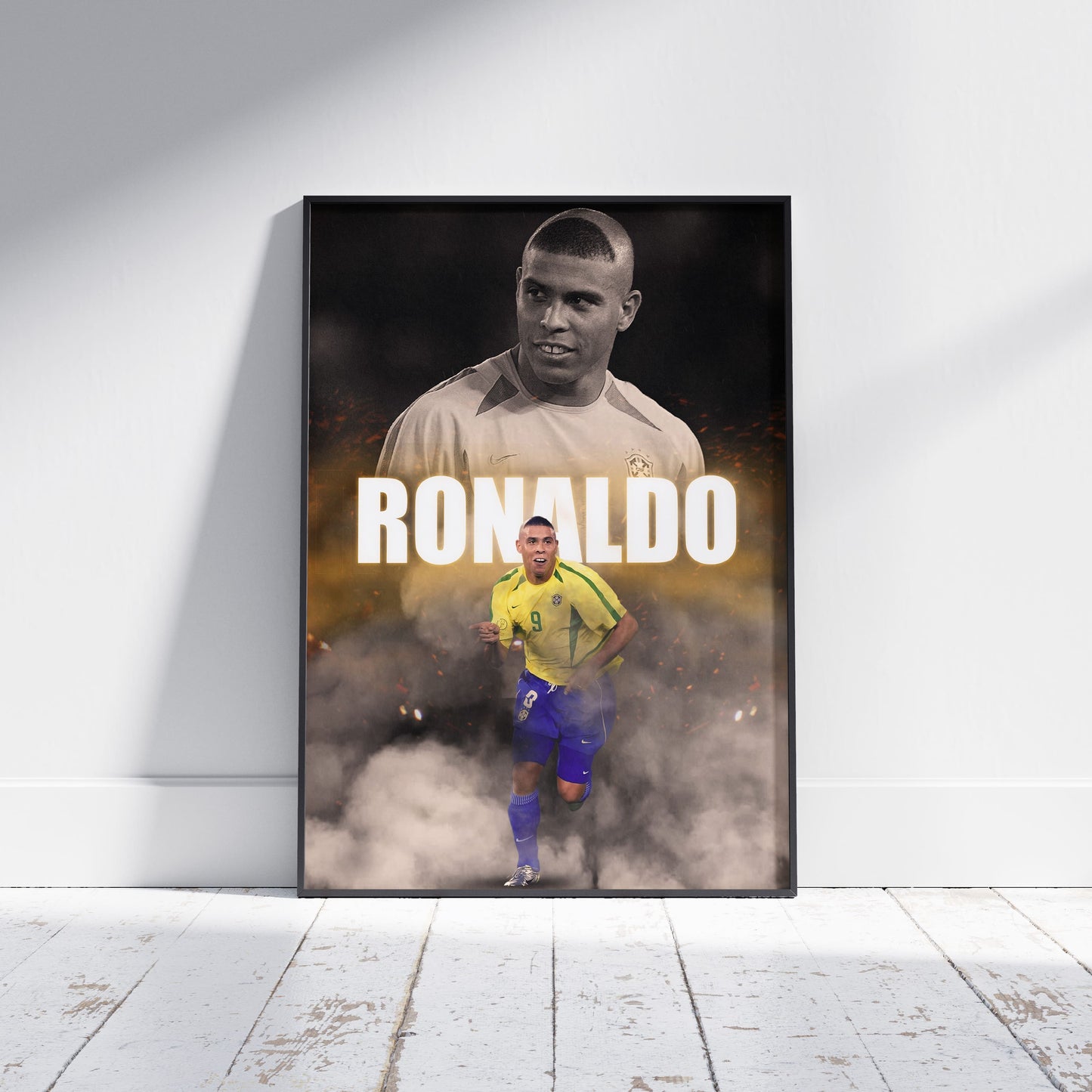 Ronaldo Brazil Football Poster - FootballCorner