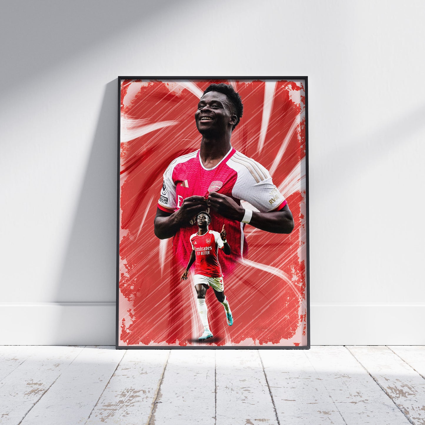 Bukayo Saka Arsenal Football Poster - FootballCorner