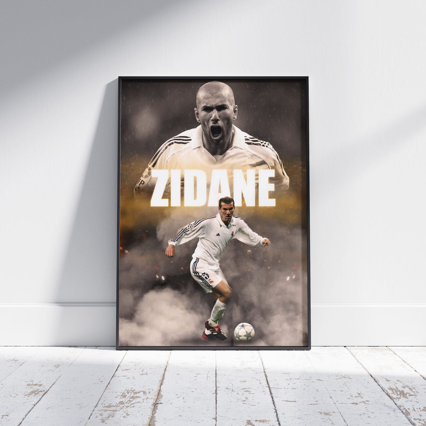 Zinedine Zidane Real Madrid Football Poster - FootballCorner