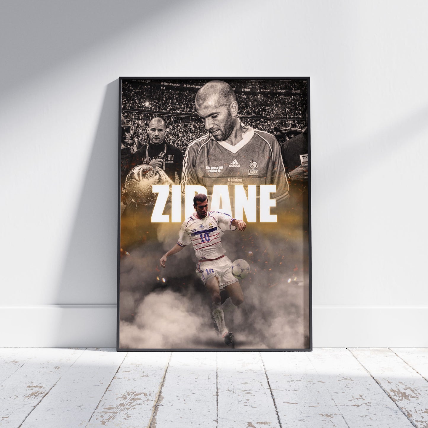 Zinedine Zidane France Football Poster - FootballCorner