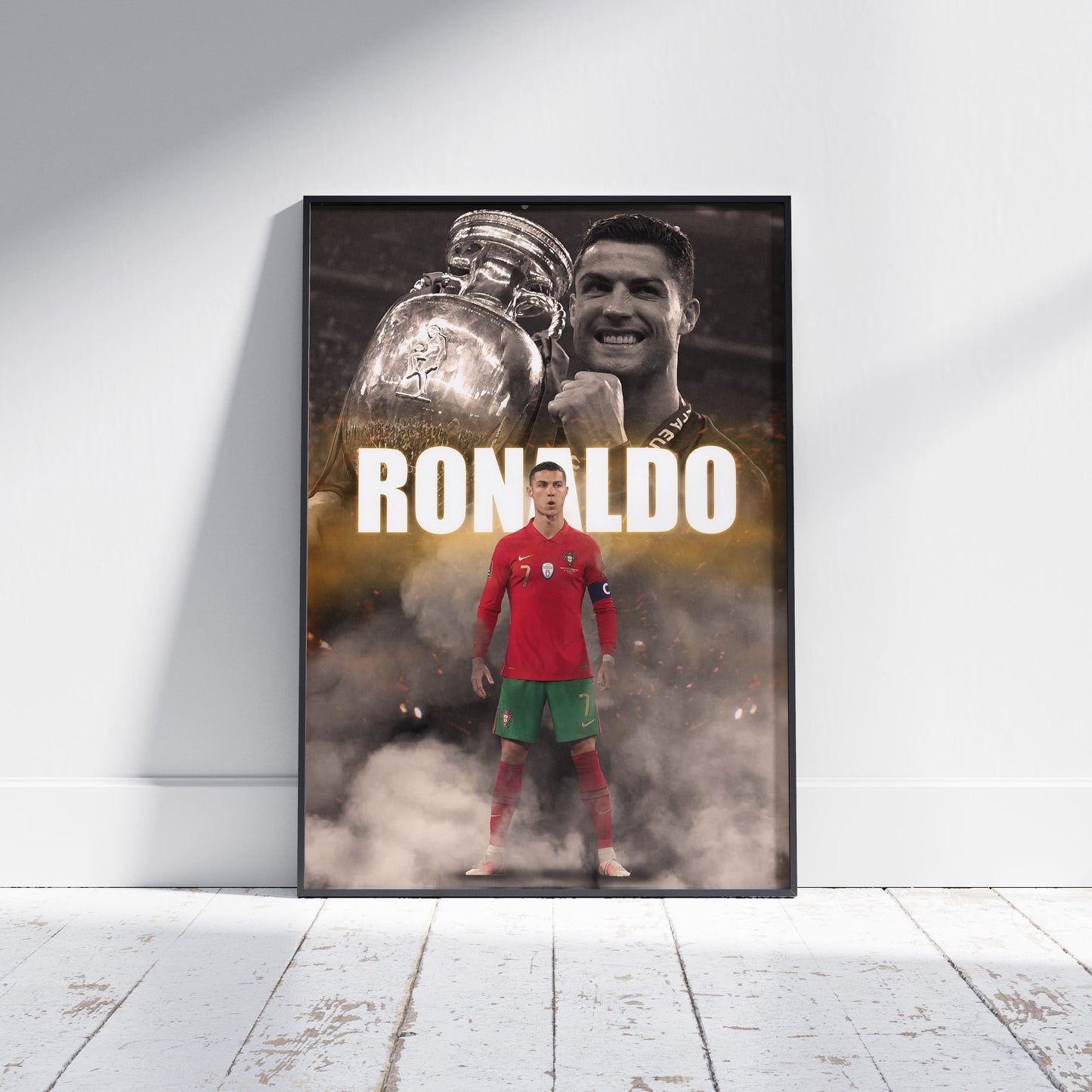 Cristiano Ronaldo Football Poster - FootballCorner