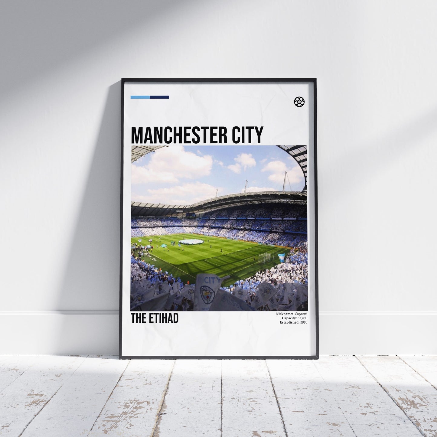 Manchester City Etihad Stadium Football Poster - FootballCorner