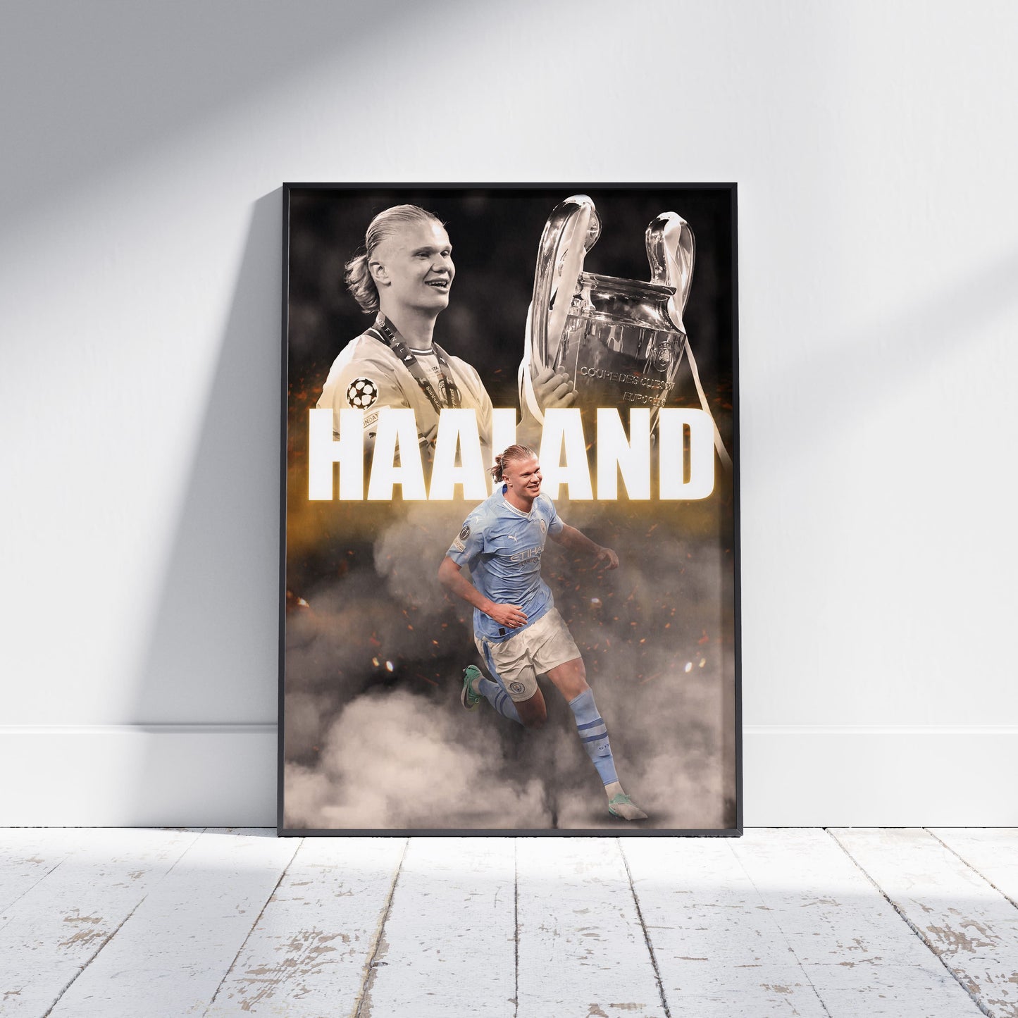 Erling Haaland Manchester City FC Football Poster - FootballCorner
