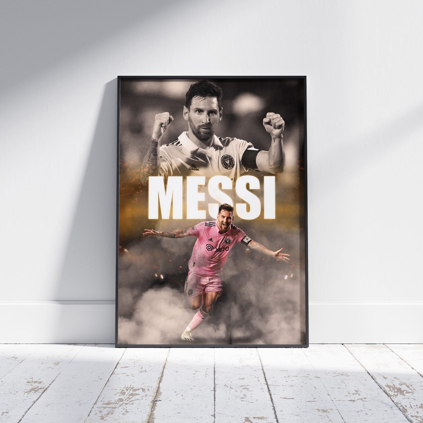 Lionel Messi Inter Miami Football Poster - FootballCorner