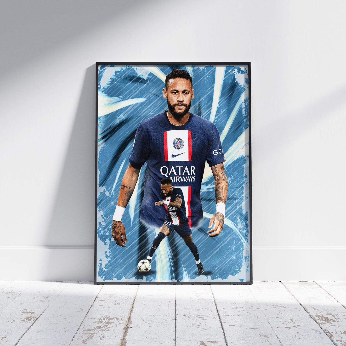 Neymar Jr PSG Football Poster - FootballCorner