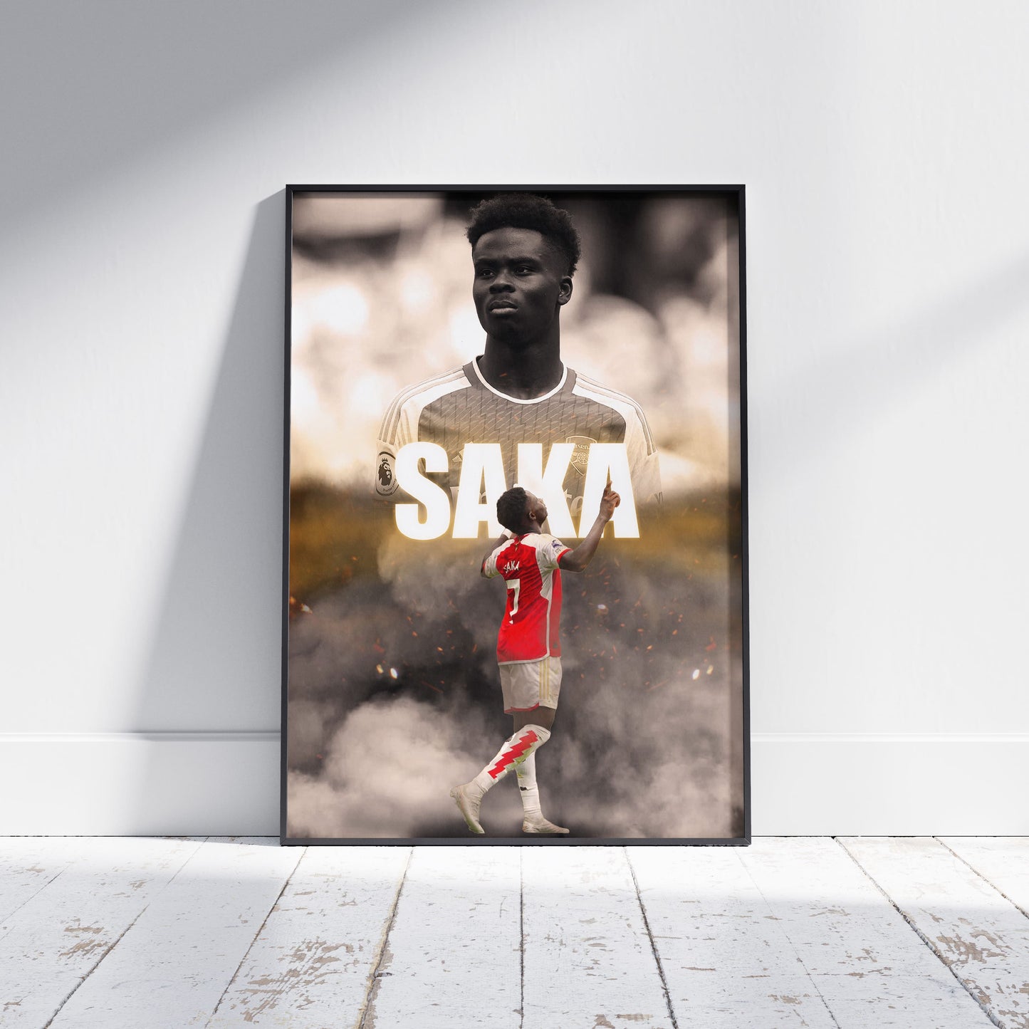 Bukayo Saka Arsenal FC Football Poster - FootballCorner