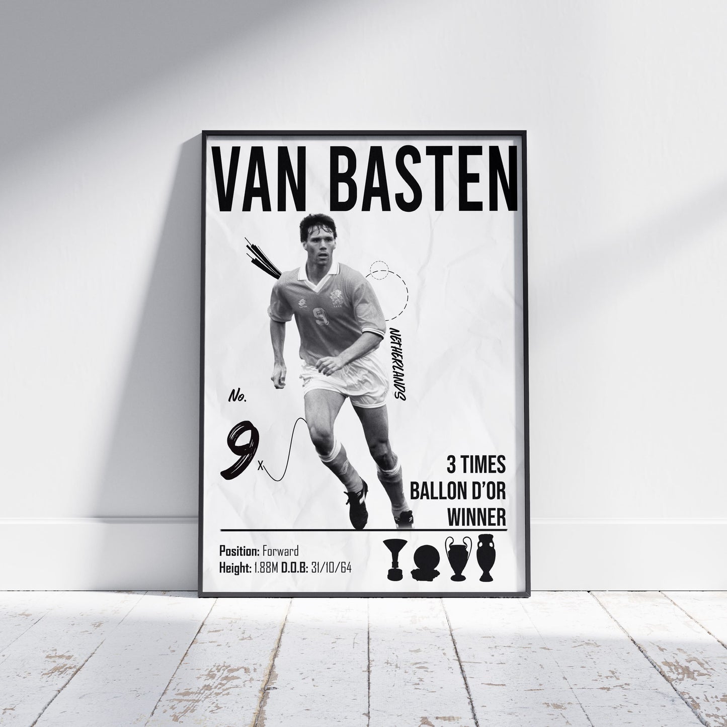 Marco van Basten Football Poster - FootballCorner