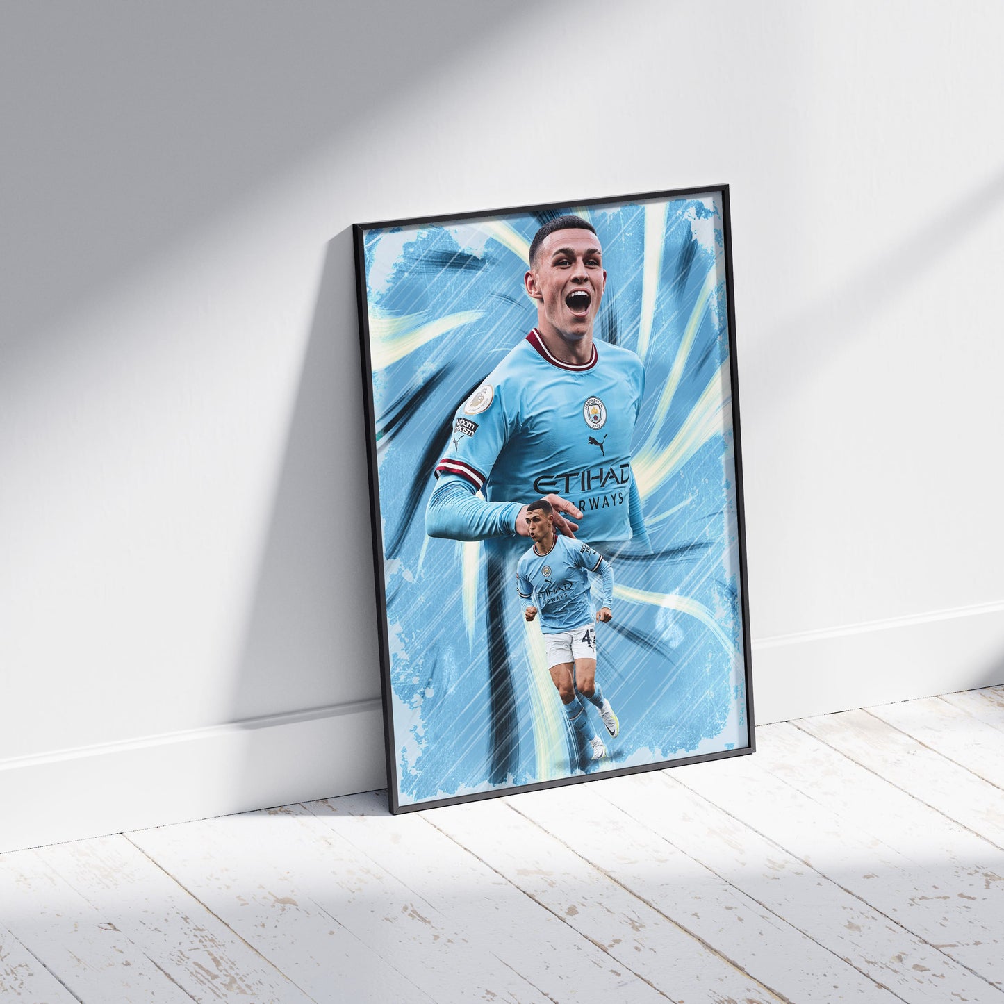 Phil Foden Man City Football Poster - FootballCorner