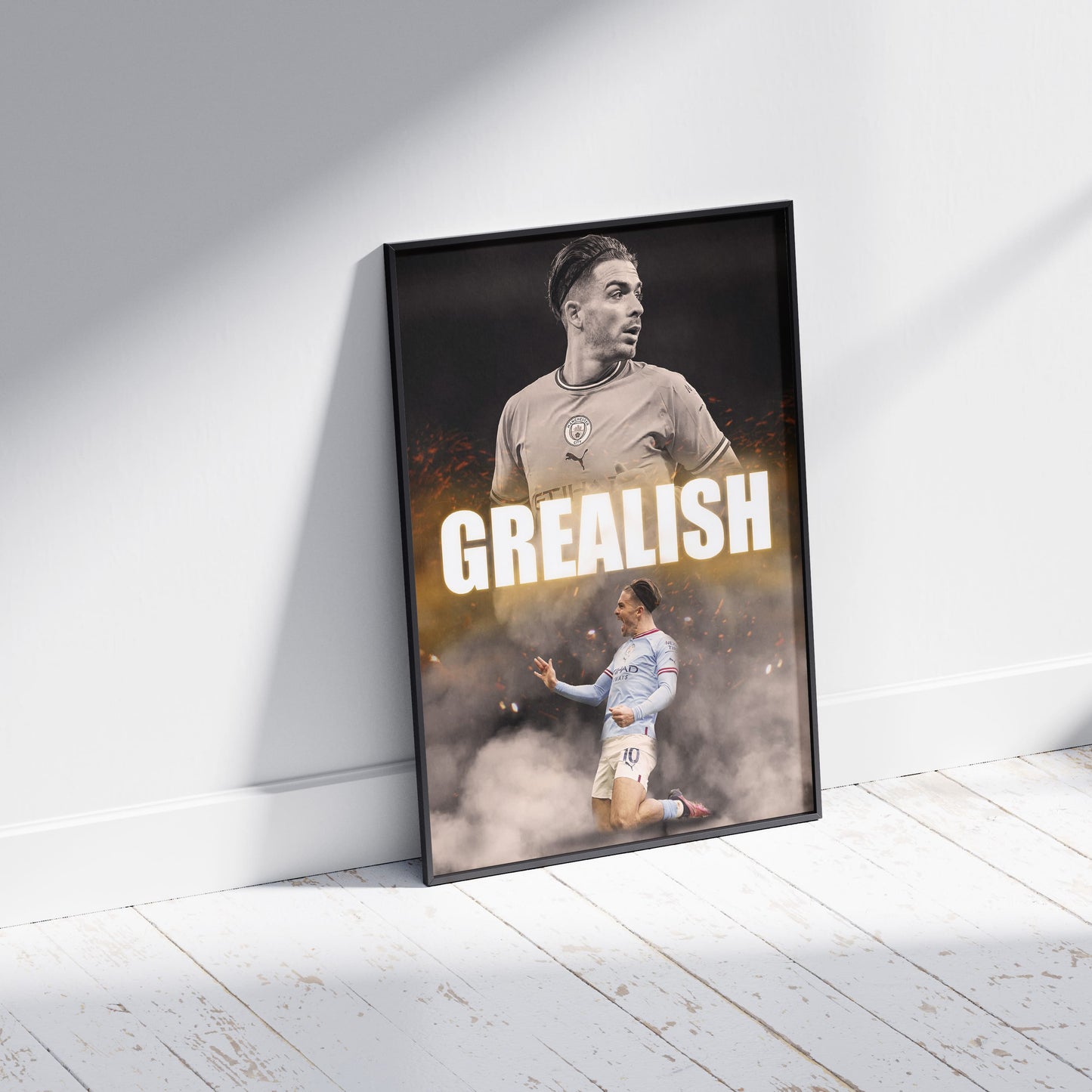 Jack Grealish Man City Football Poster - FootballCorner
