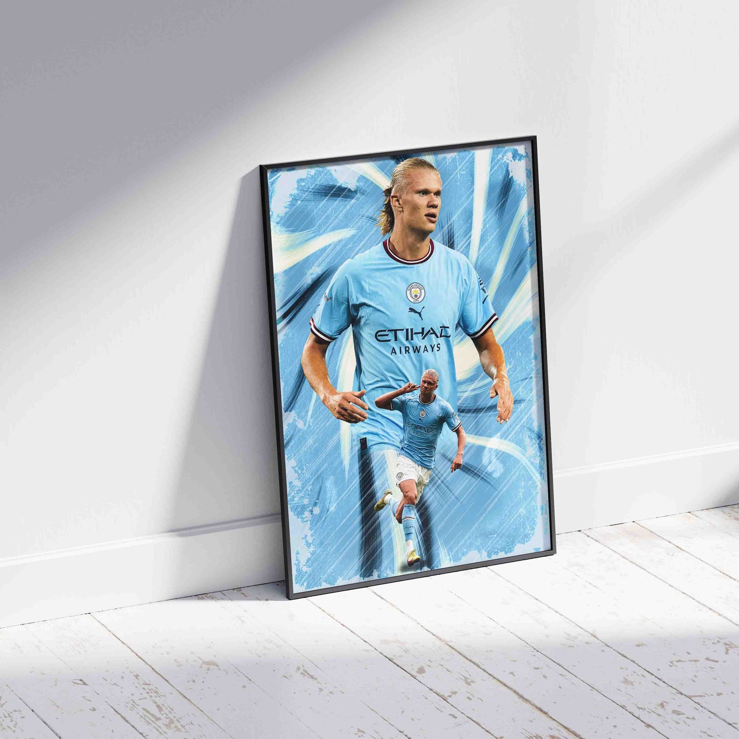 Erling Haaland Man City Football Poster - FootballCorner