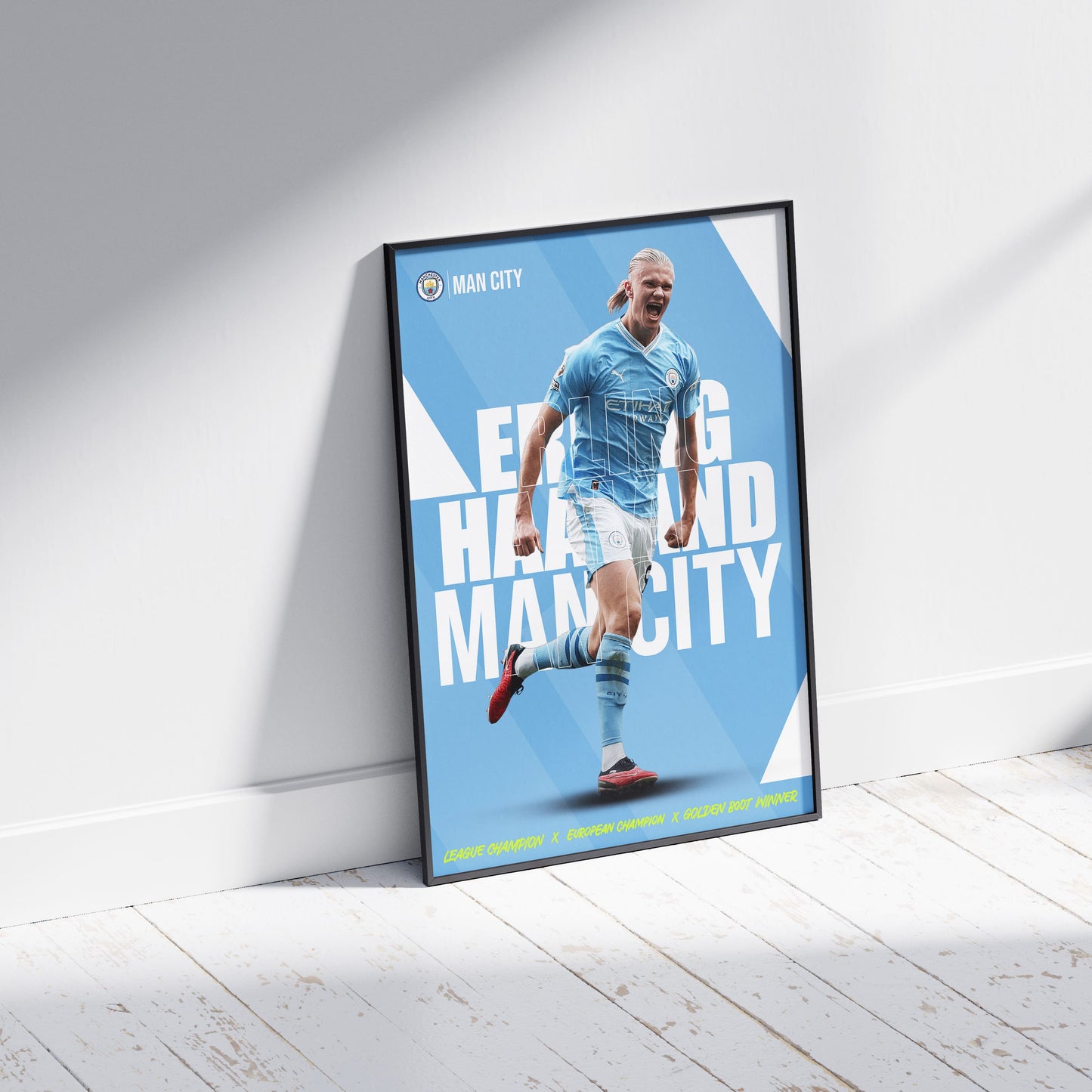 Erling Haaland Manchester City Football Poster - FootballCorner