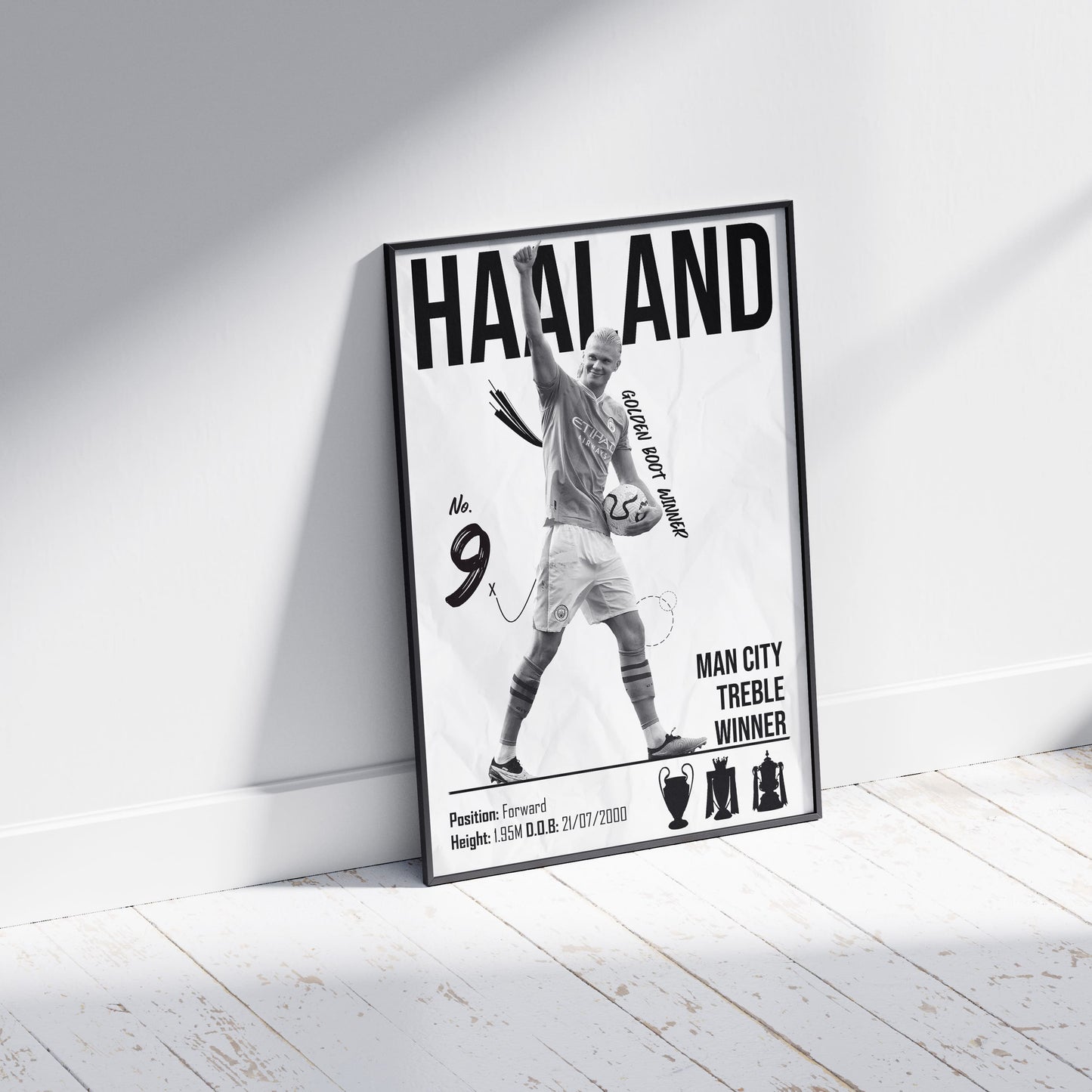 Erling Haaland Football Poster - FootballCorner