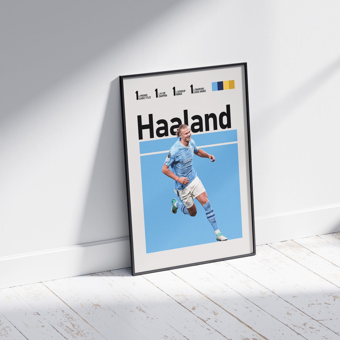 Haaland Manchester City Football Poster - FootballCorner