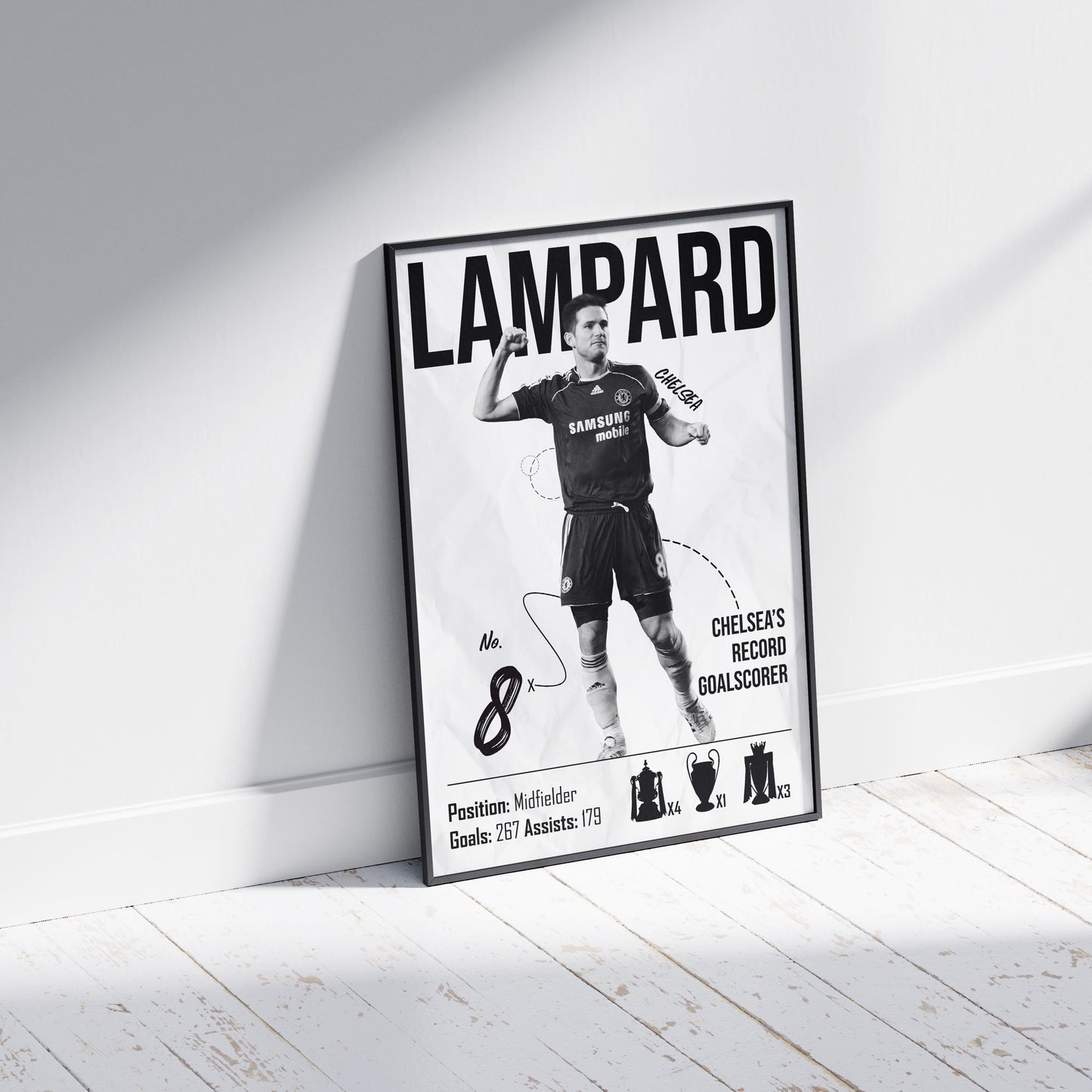 Frank Lampard Chelsea FC Football Poster - FootballCorner