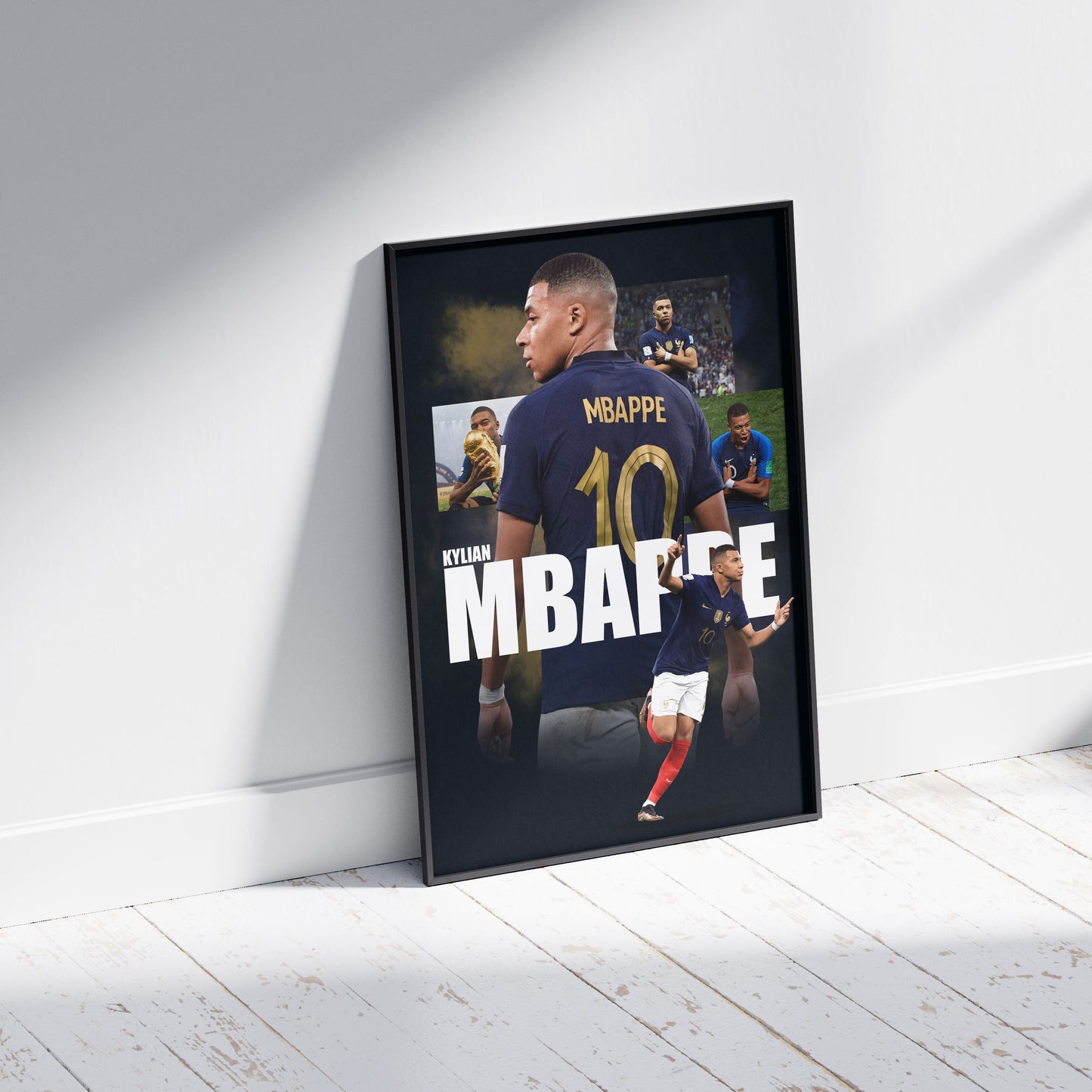 Kylian Mbappe France Football Poster - FootballCorner