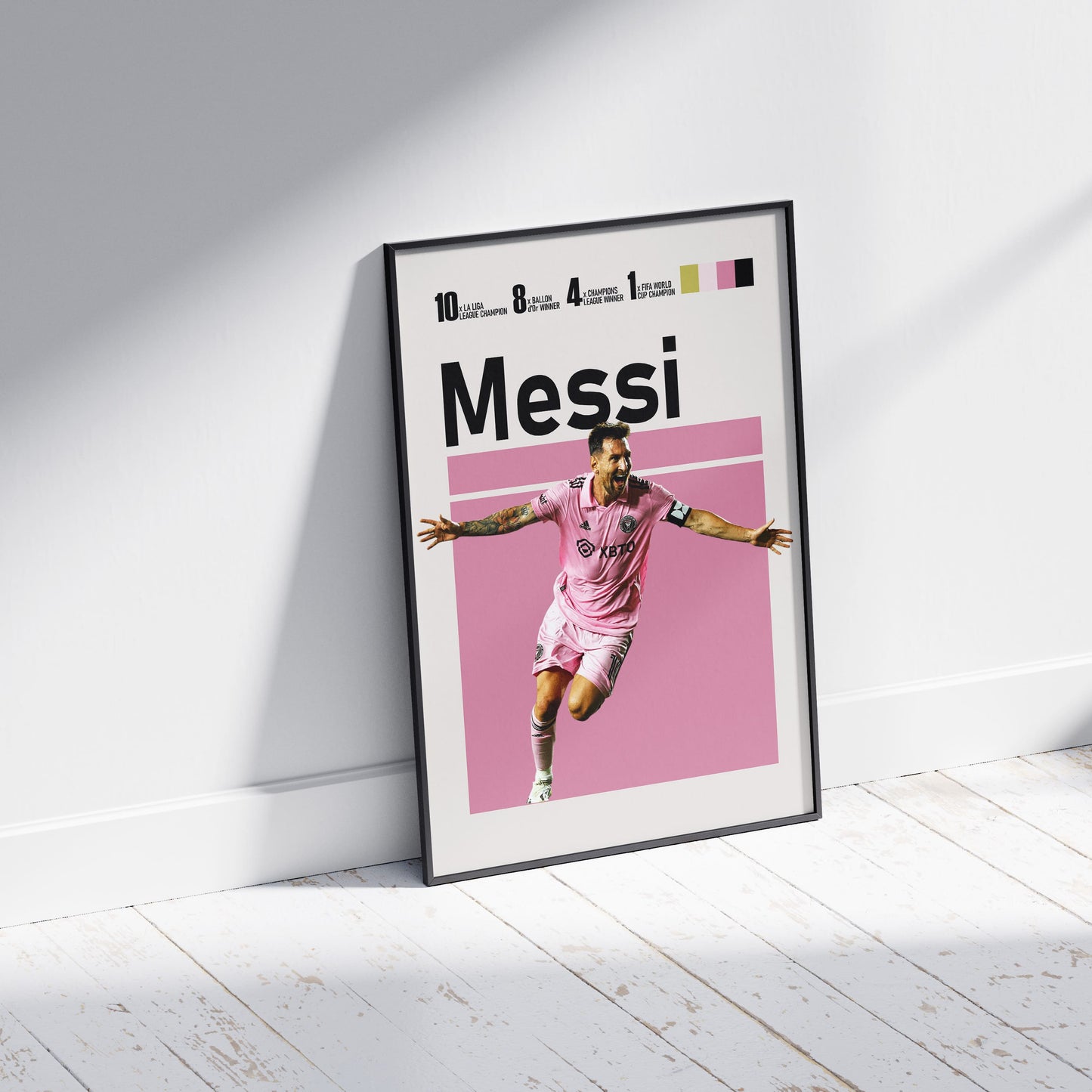 Lionel Messi Inter Miami FC Football Poster - FootballCorner