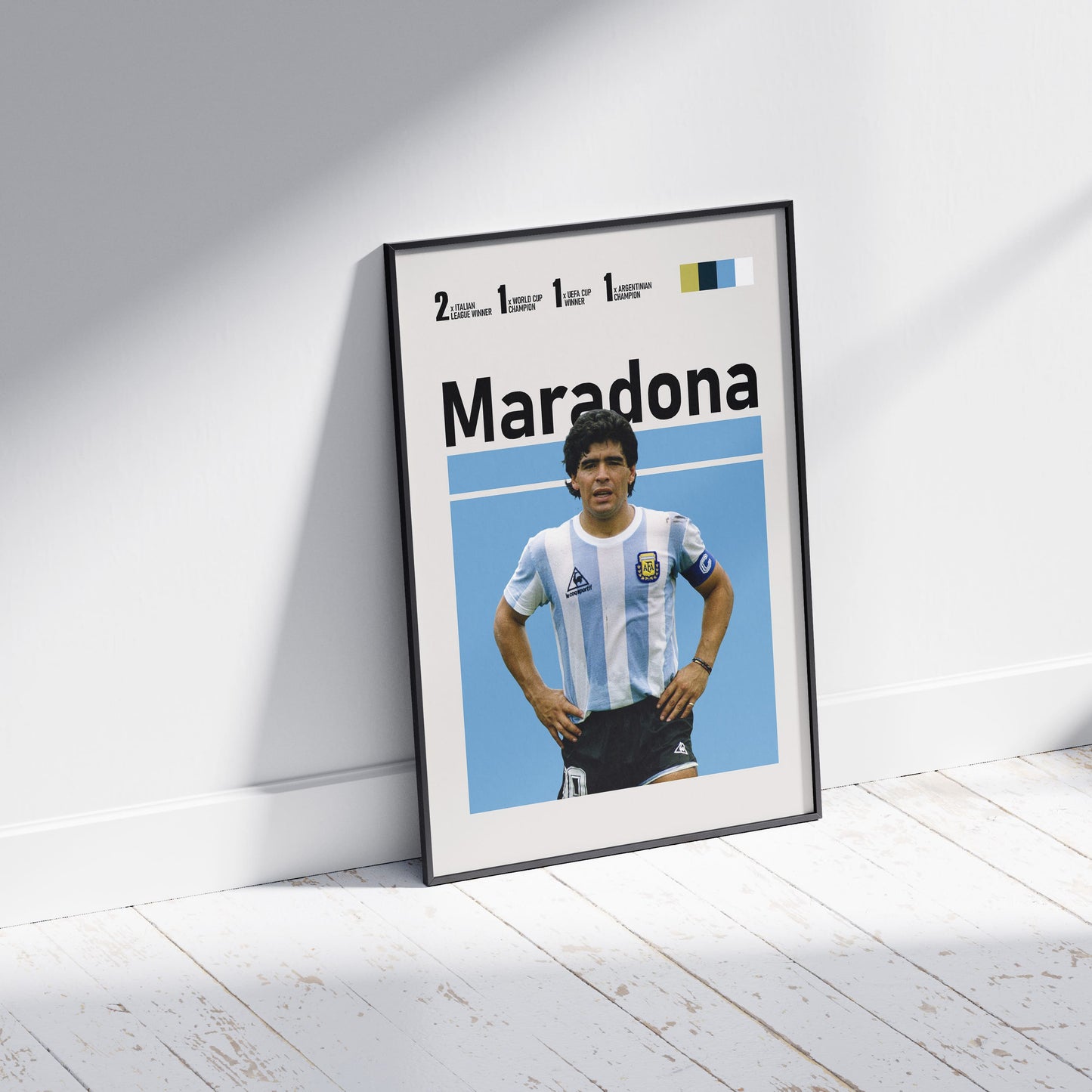 Diego Maradona Argentina Football Poster - FootballCorner