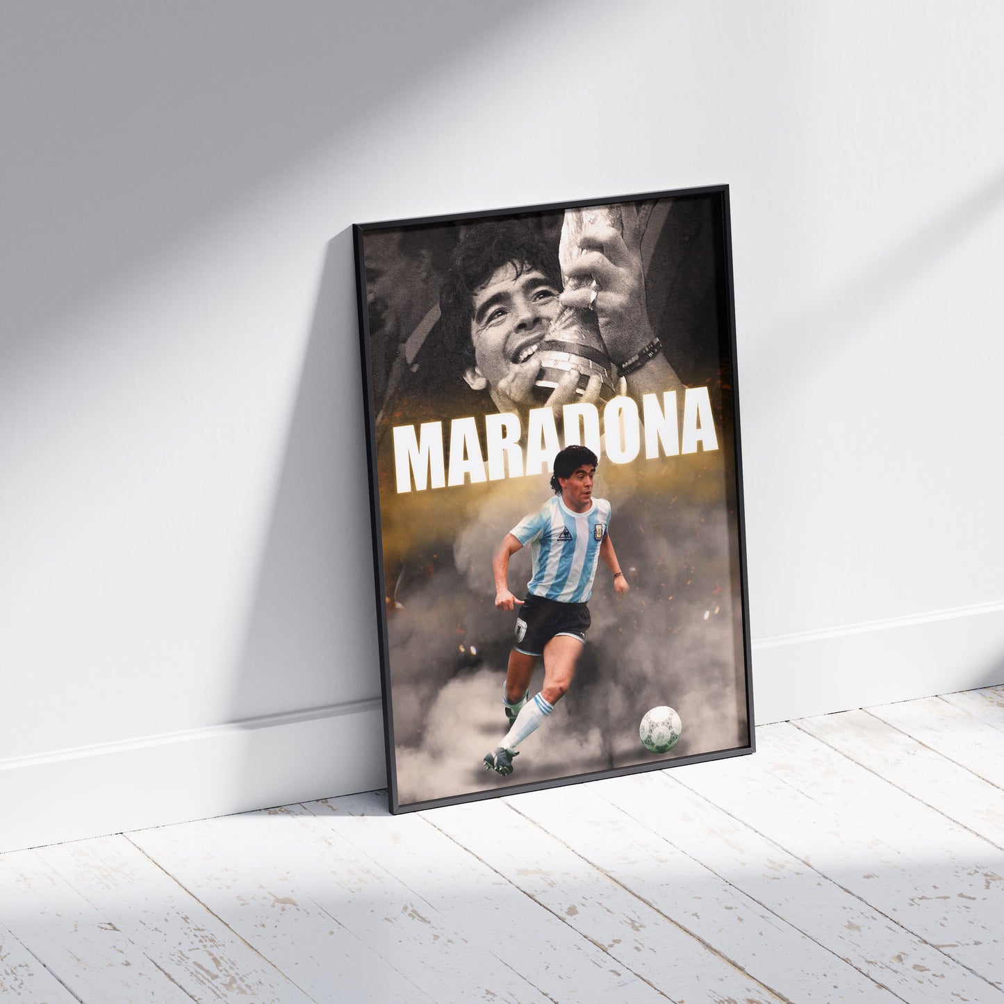 Diego Maradona Football Poster - FootballCorner