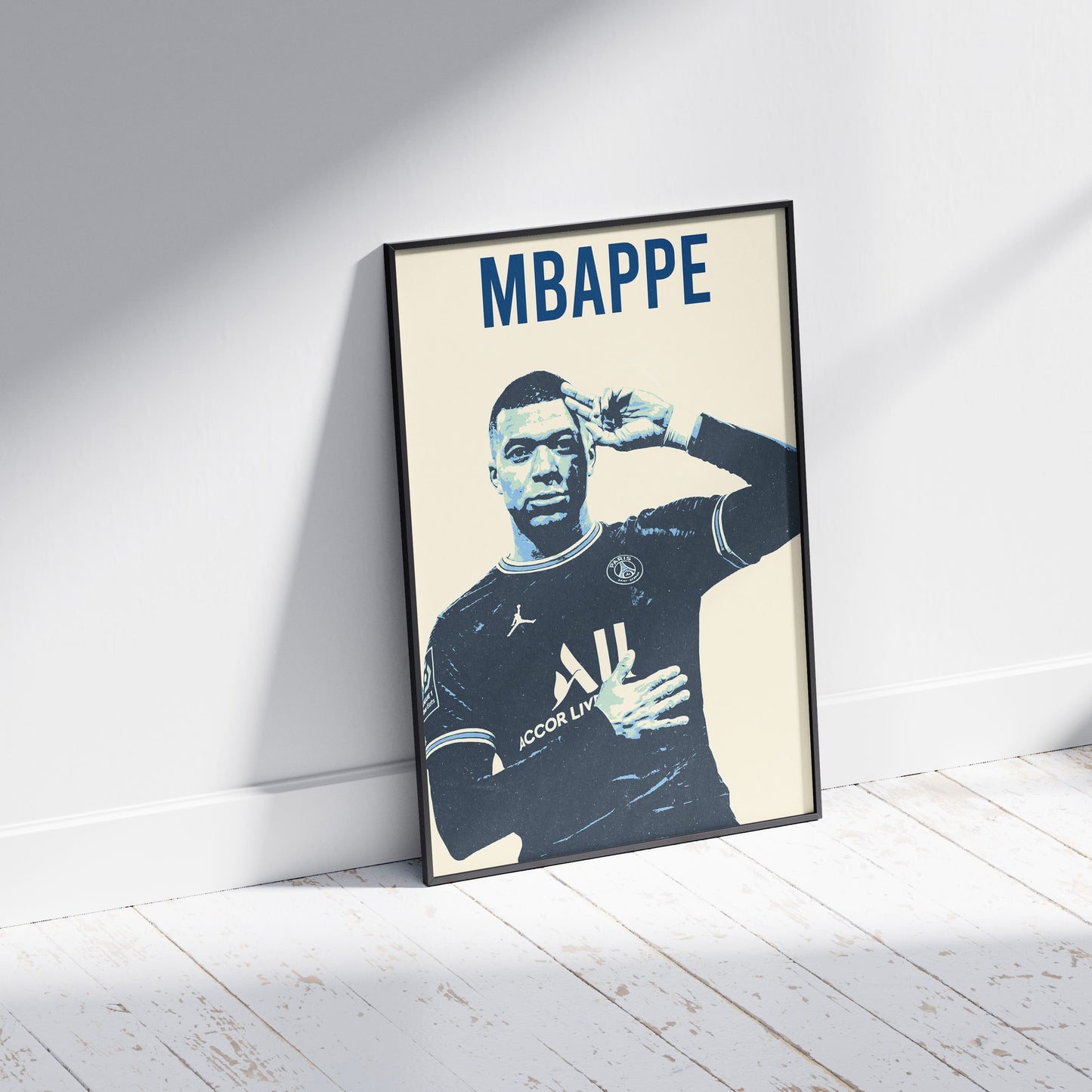 Kylian Mbappe PSG Pop Art Football Poster - FootballCorner