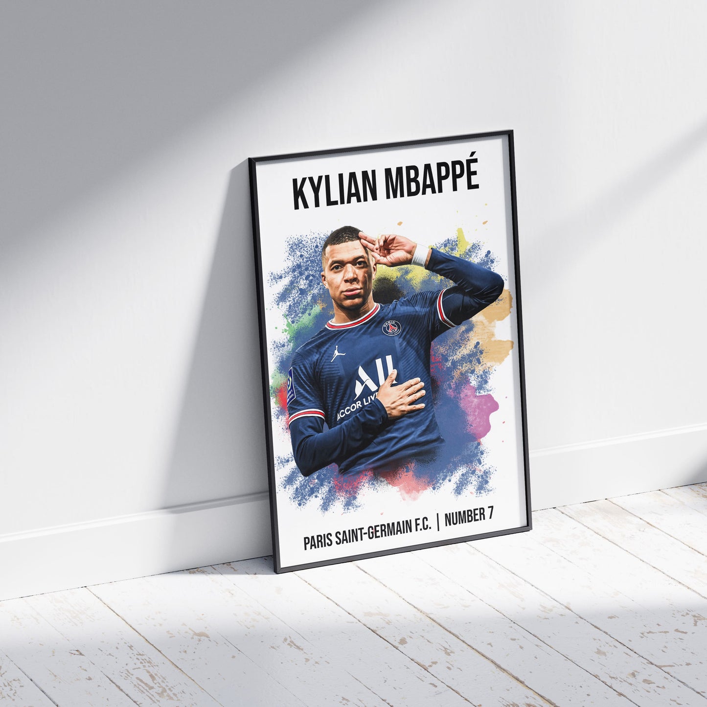 Mbappe PSG Football Poster - FootballCorner