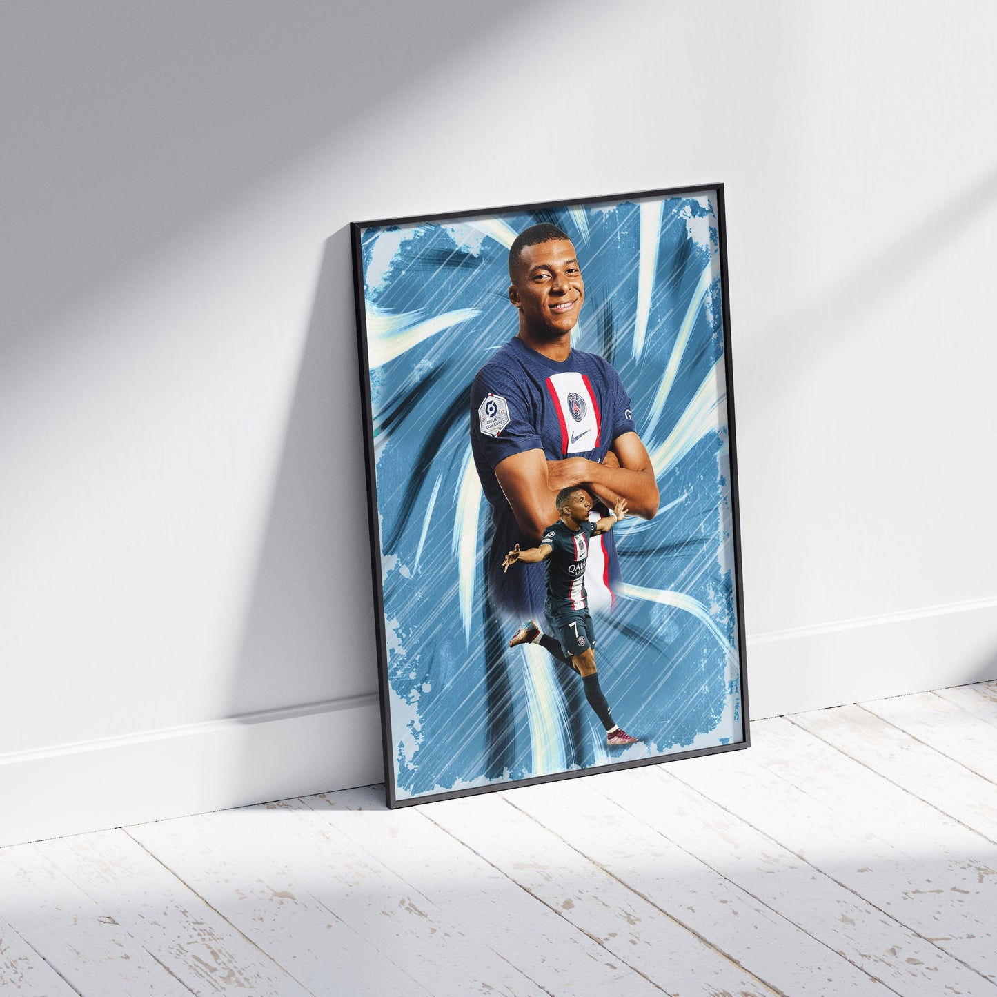 Kylian Mbappe Paris Saint-Germain Football Poster - FootballCorner