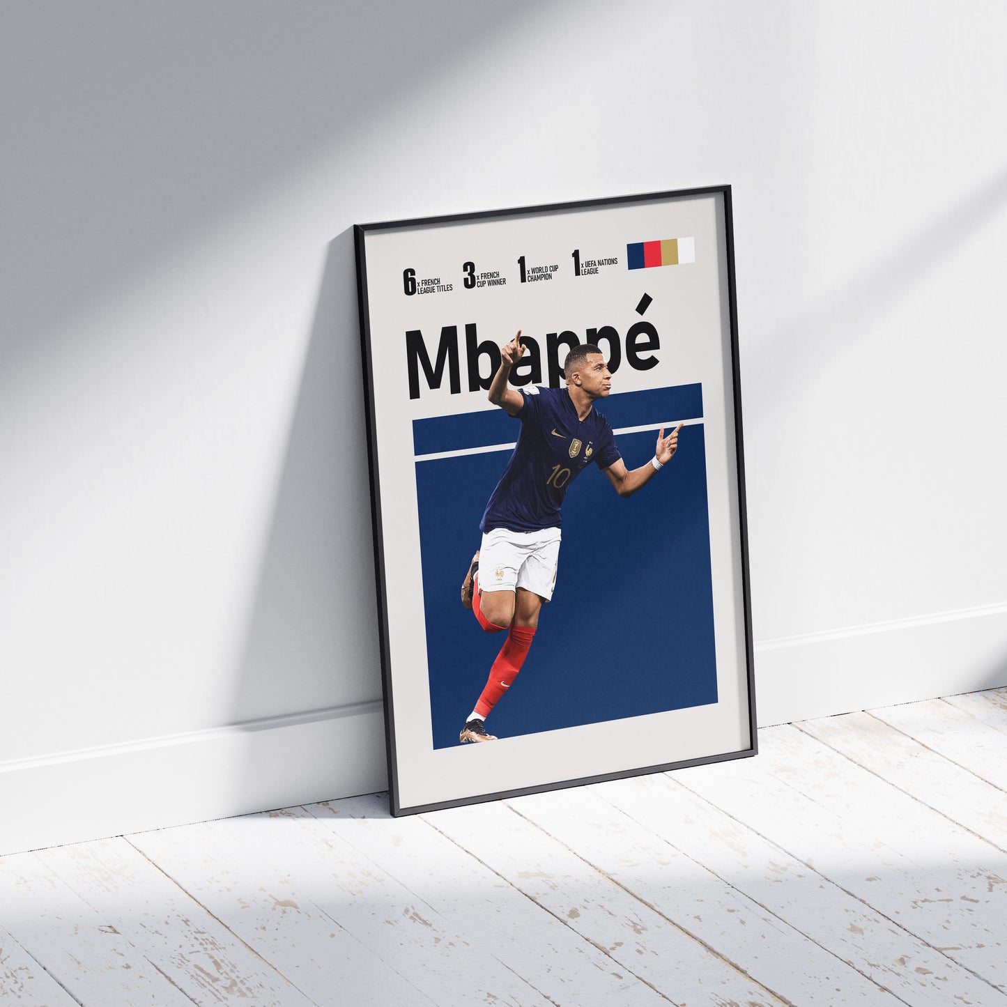 Kylian Mbappe Football Poster - FootballCorner