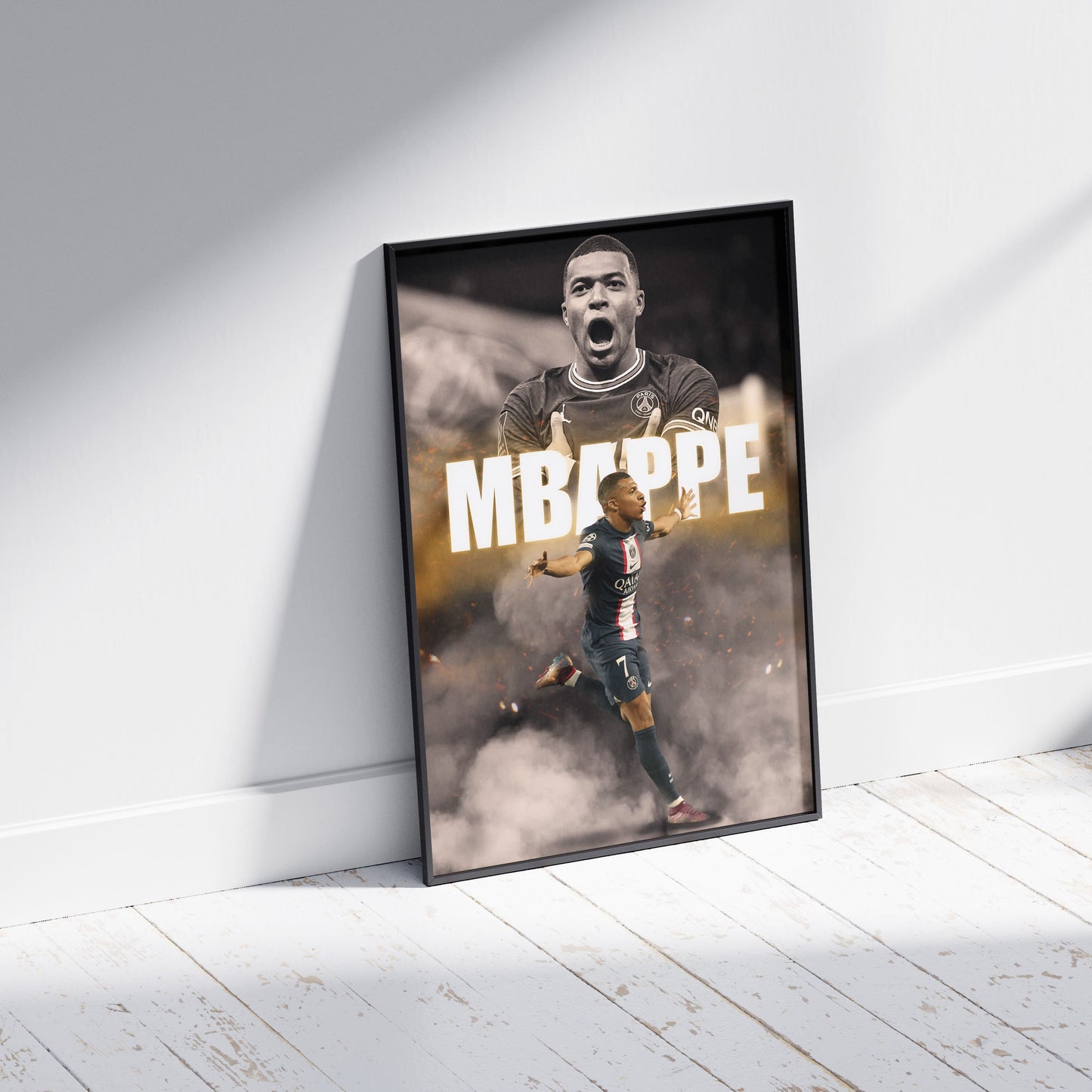 Kylian Mbappe PSG Football Poster - FootballCorner