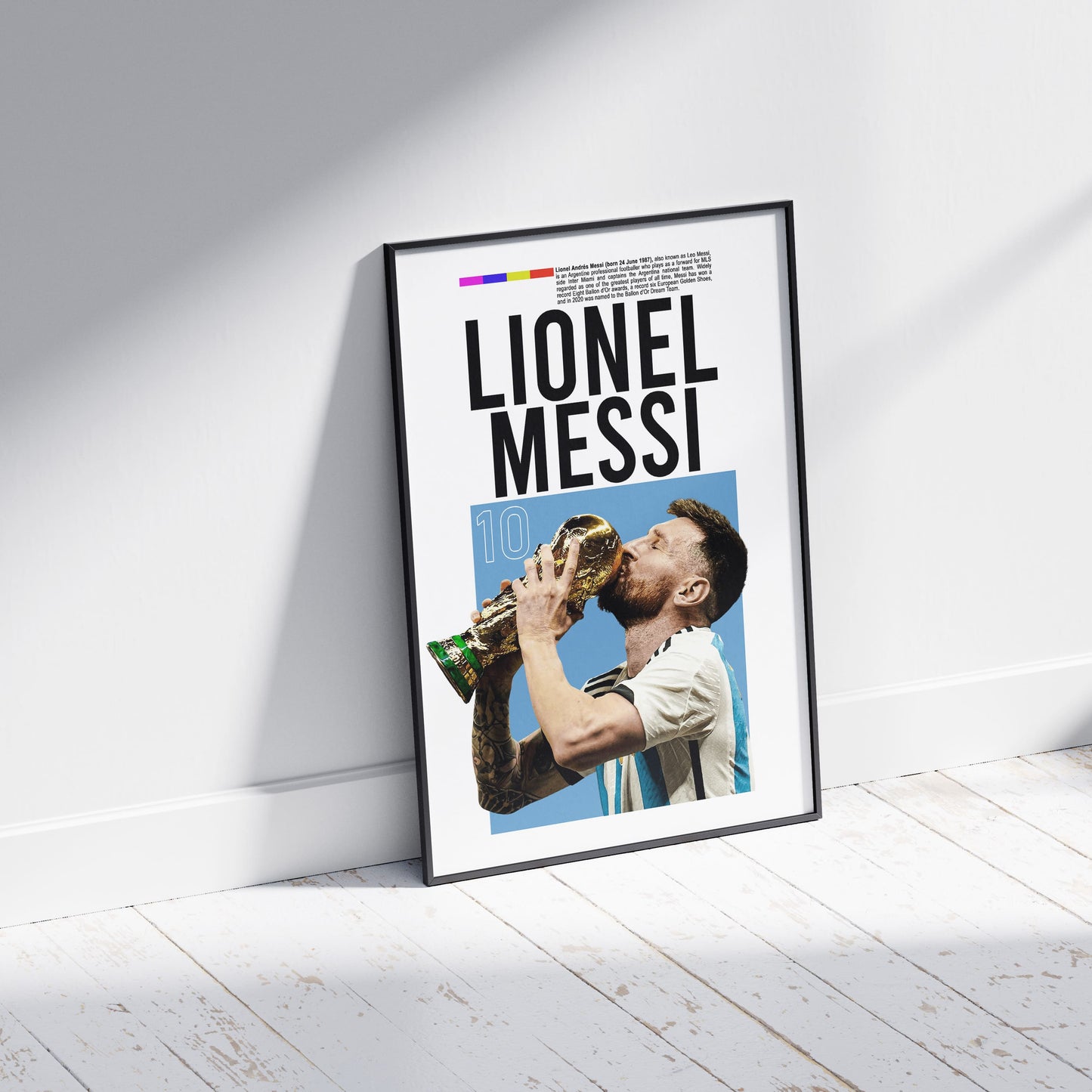 Lionel Messi World Cup Football Poster - FootballCorner