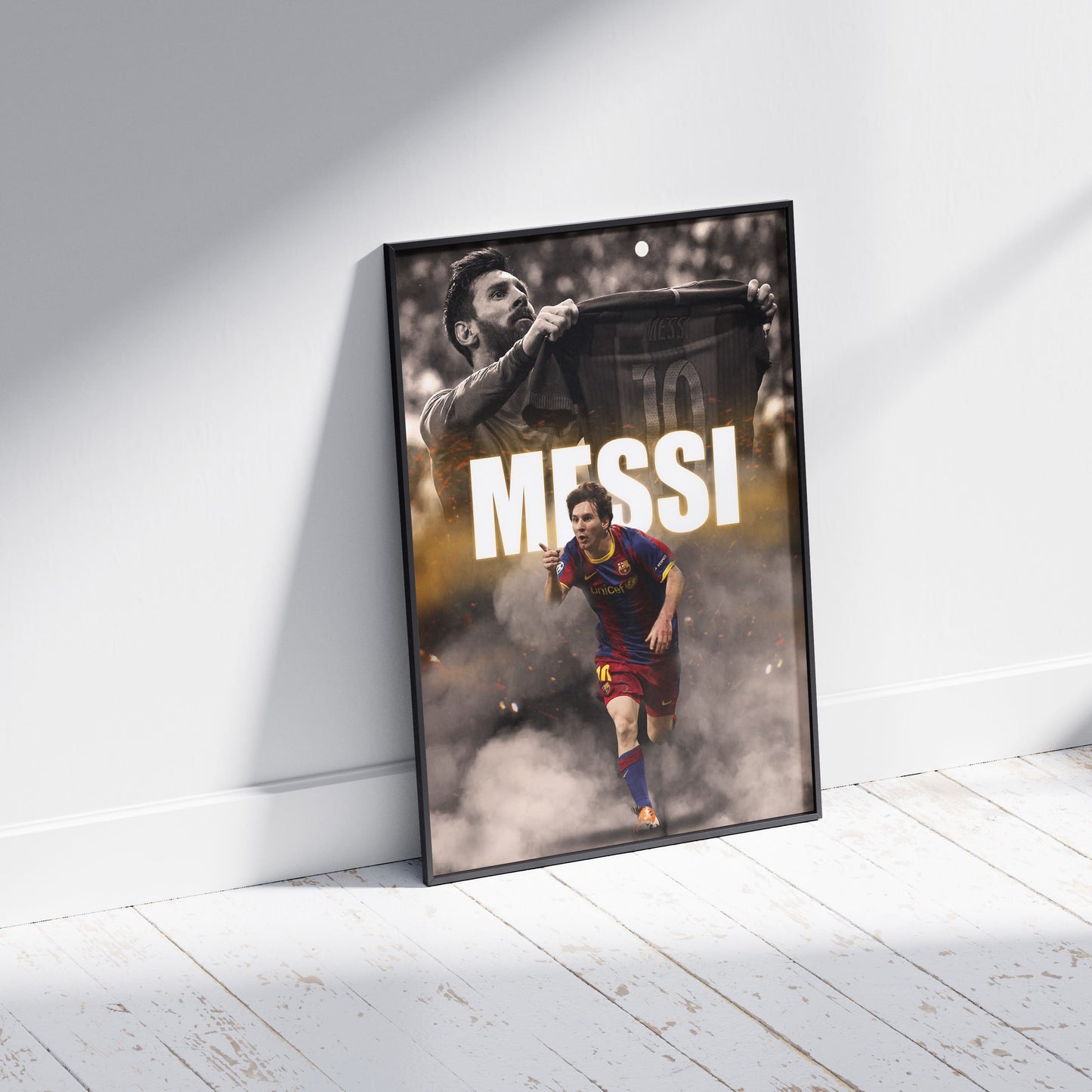 Lionel Messi Barcelona Football Poster - FootballCorner
