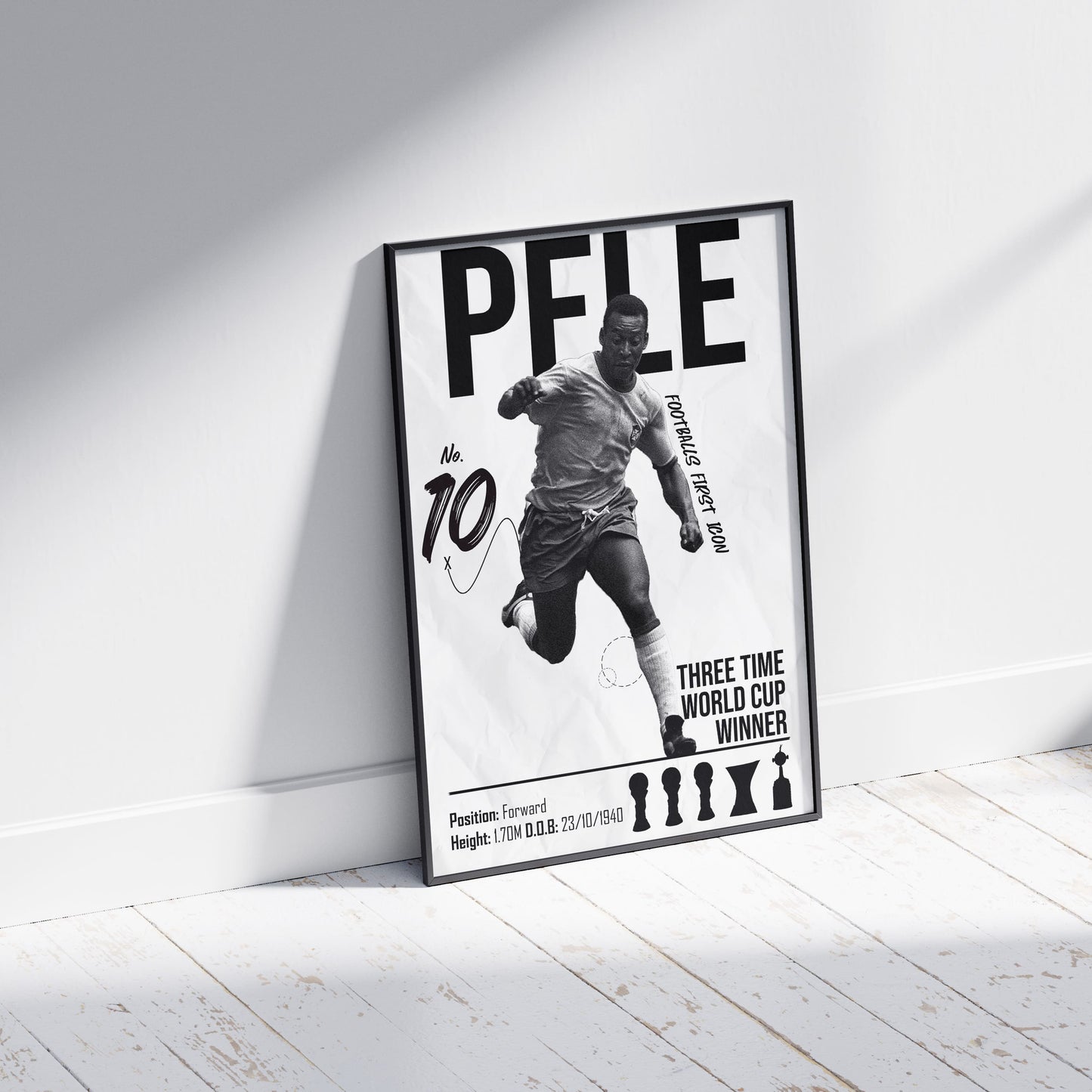 Pele Brazil Football Poster - FootballCorner