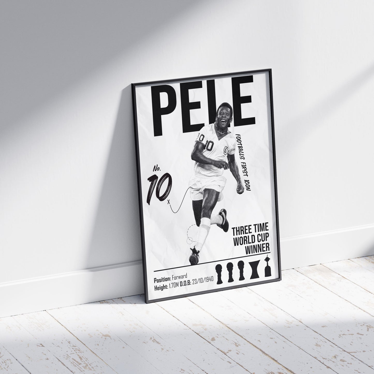 Pele Brazil Football Poster - FootballCorner