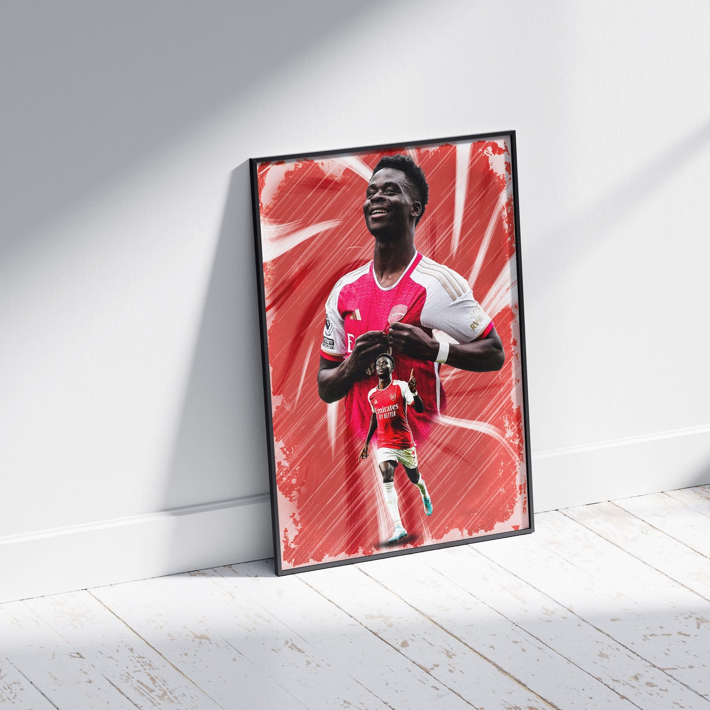 Bukayo Saka Arsenal Football Poster - FootballCorner