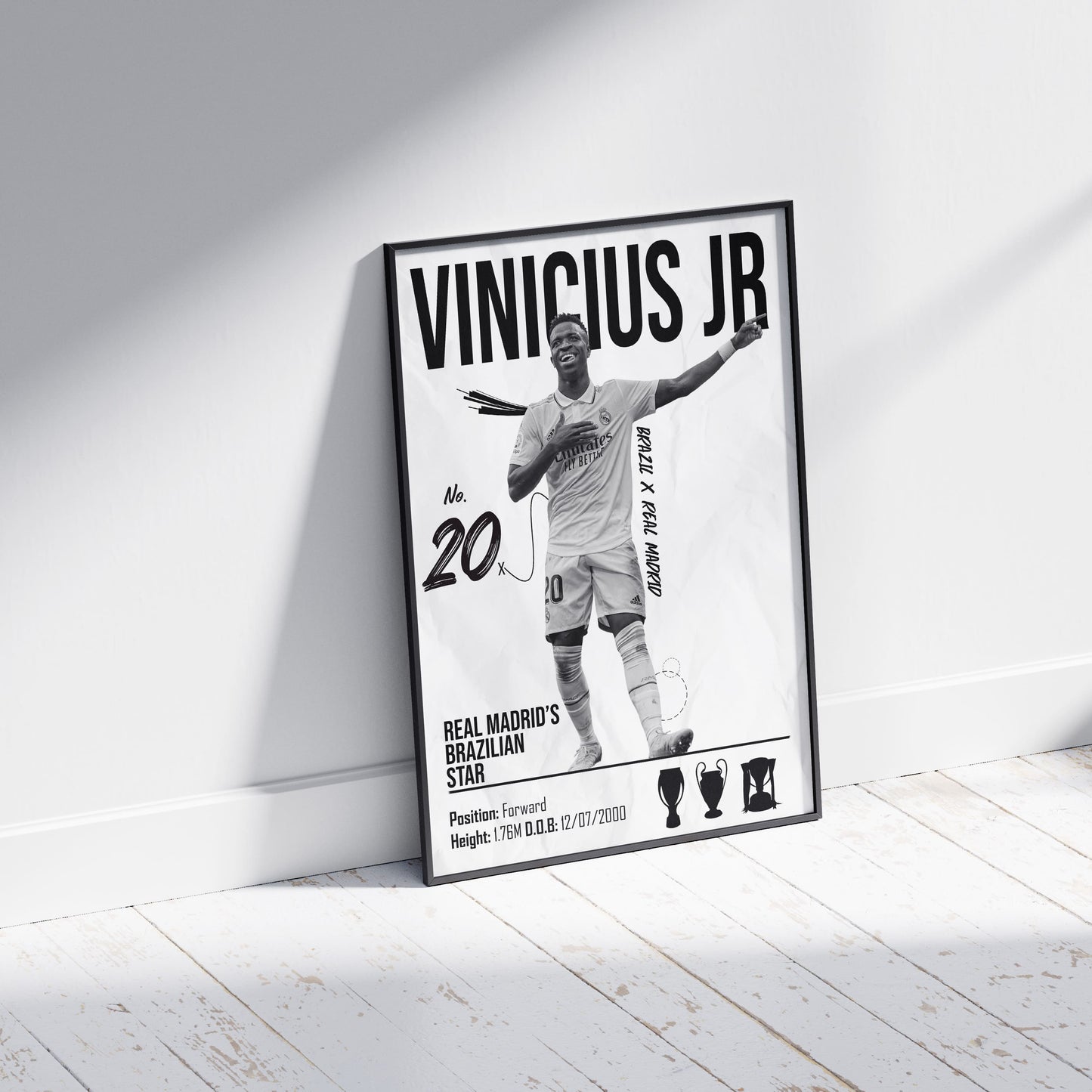 Vinicius Jr Real Madrid Football Poster - FootballCorner