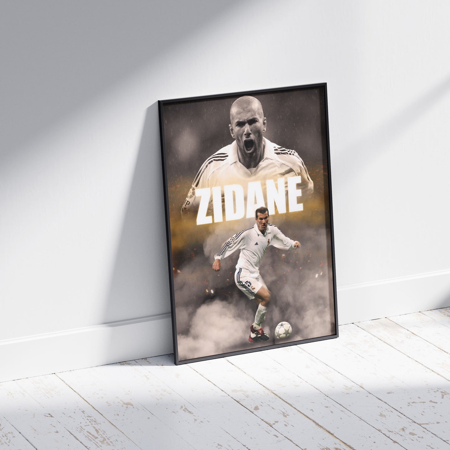 Zinedine Zidane Real Madrid Football Poster - FootballCorner