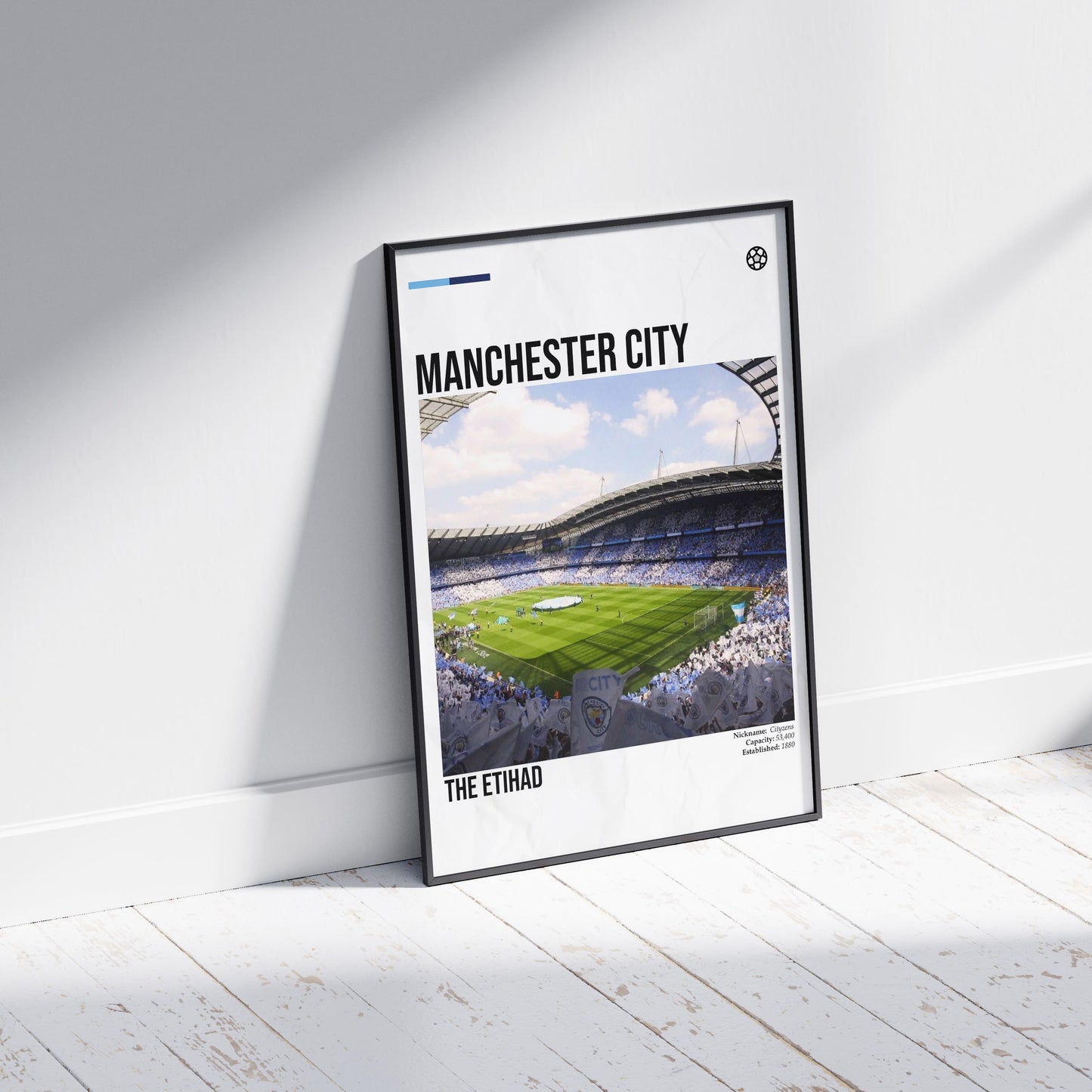 Manchester City Etihad Stadium Football Poster - FootballCorner