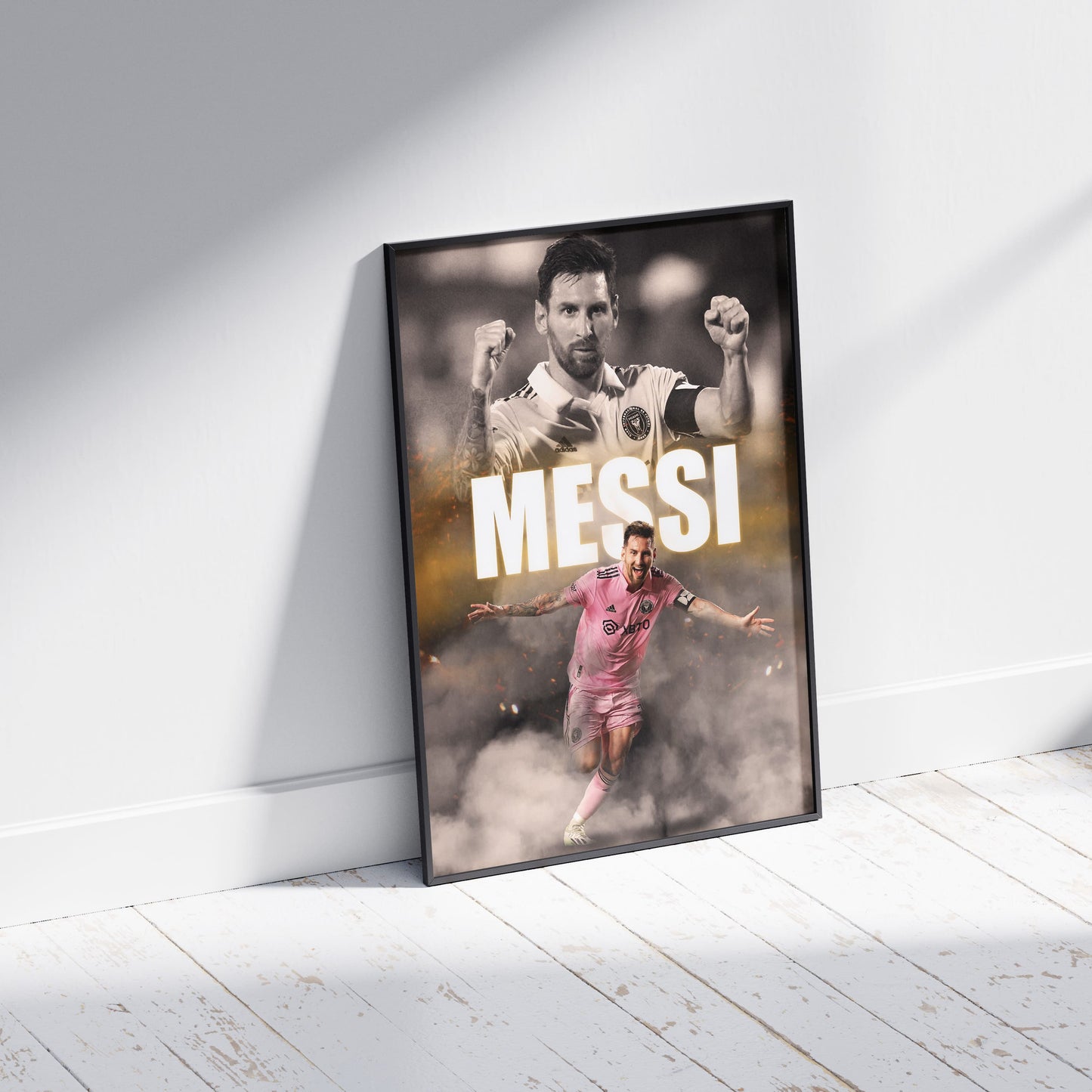 Lionel Messi Inter Miami Football Poster - FootballCorner