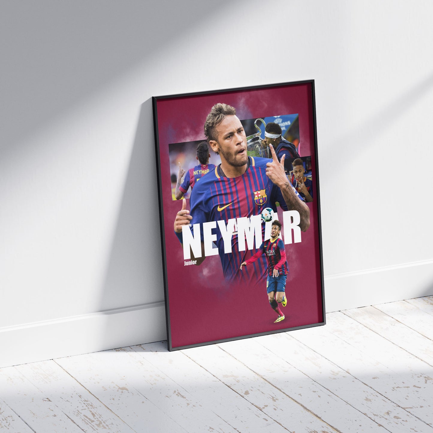 Neymar Barcelona Football Poster - FootballCorner