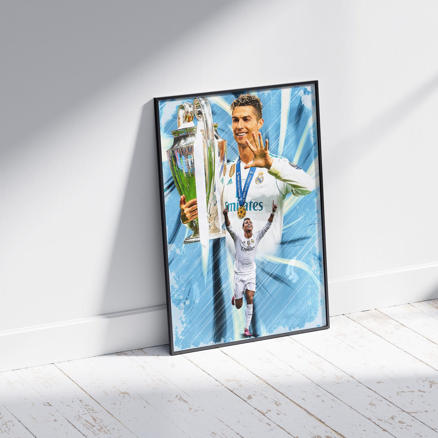 Cristiano Ronaldo Real Madrid Football Poster - FootballCorner